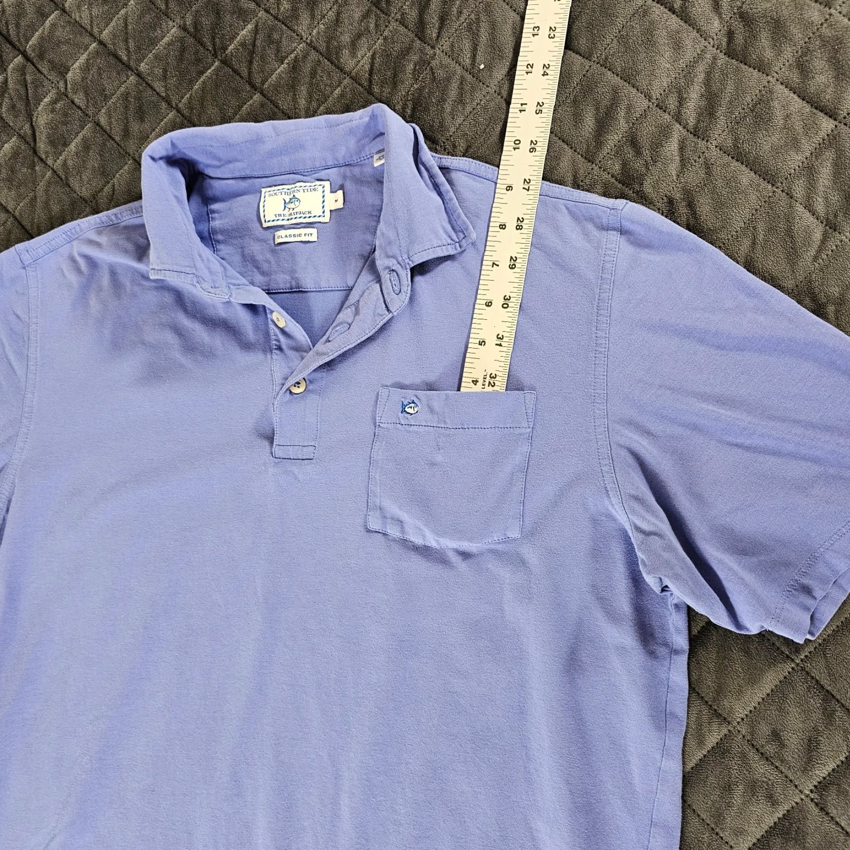 Southern Tide Southern Tide Polo Shirt Men's Medium Purple Performance Stretch The Skipjack Size US M / EU 48-50 / 2 - 3 Thumbnail