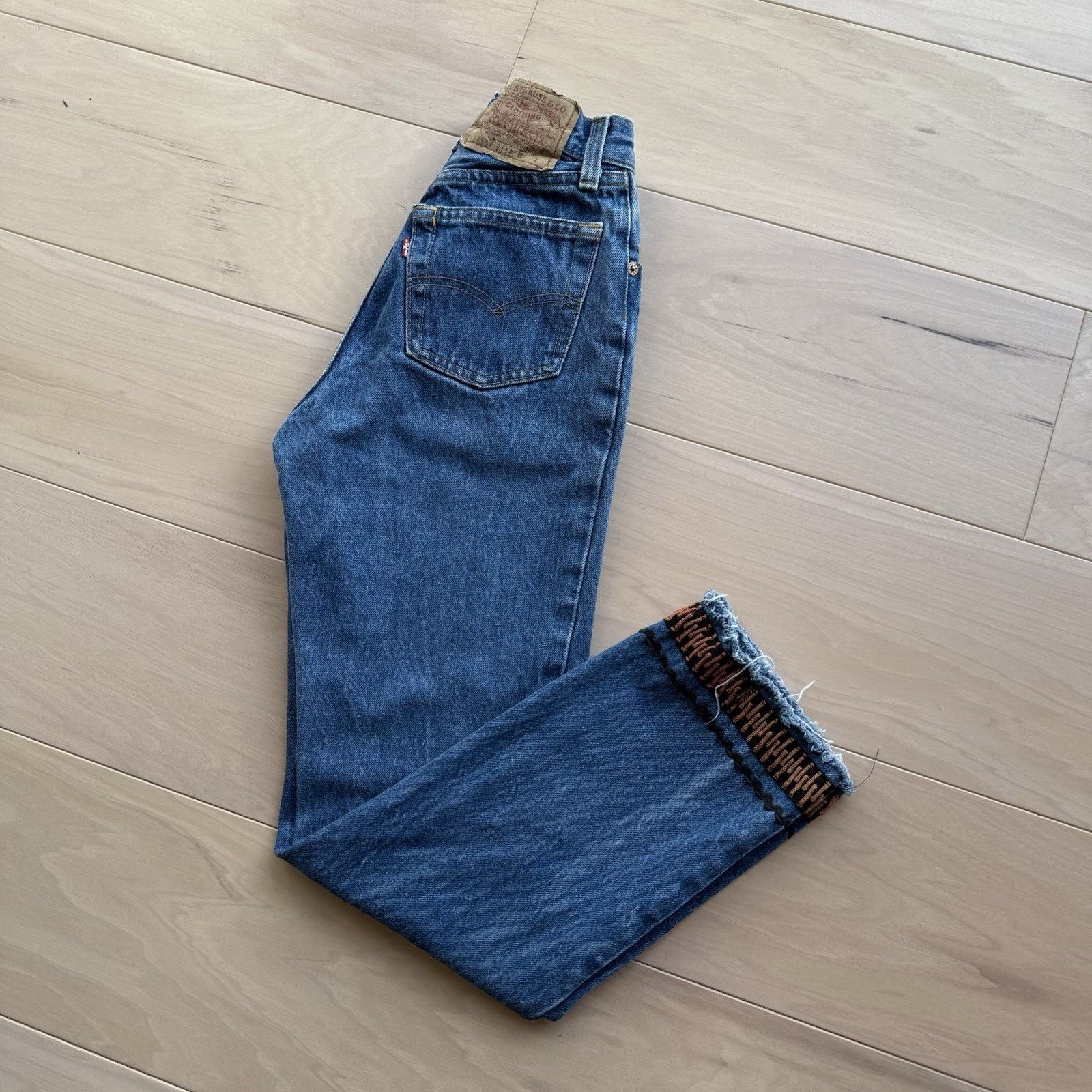 Levi's Vintage Levis 501 Jeans 22 Blue Made In USA 80s Straight Leg Size 22" - 9 Thumbnail