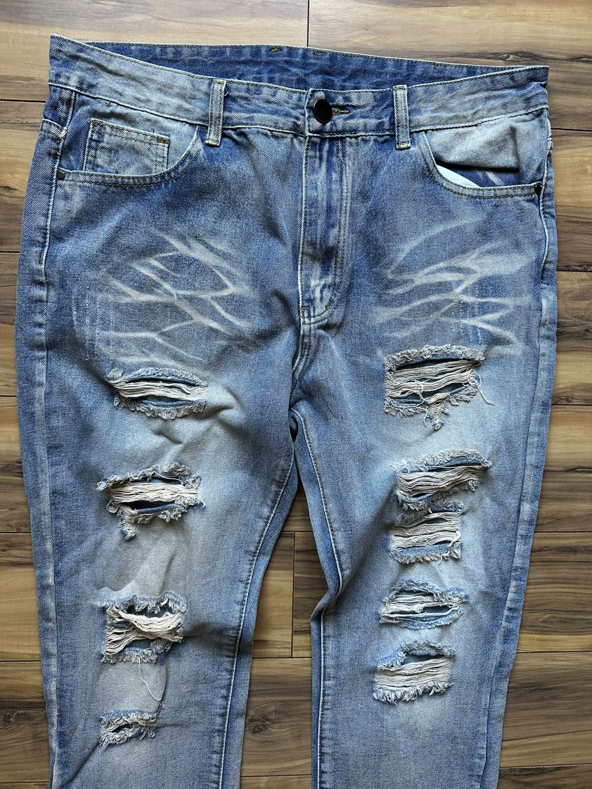 Vintage Distressed Blue Jeans for Men Size US 36 / EU 52 - 3 Thumbnail
