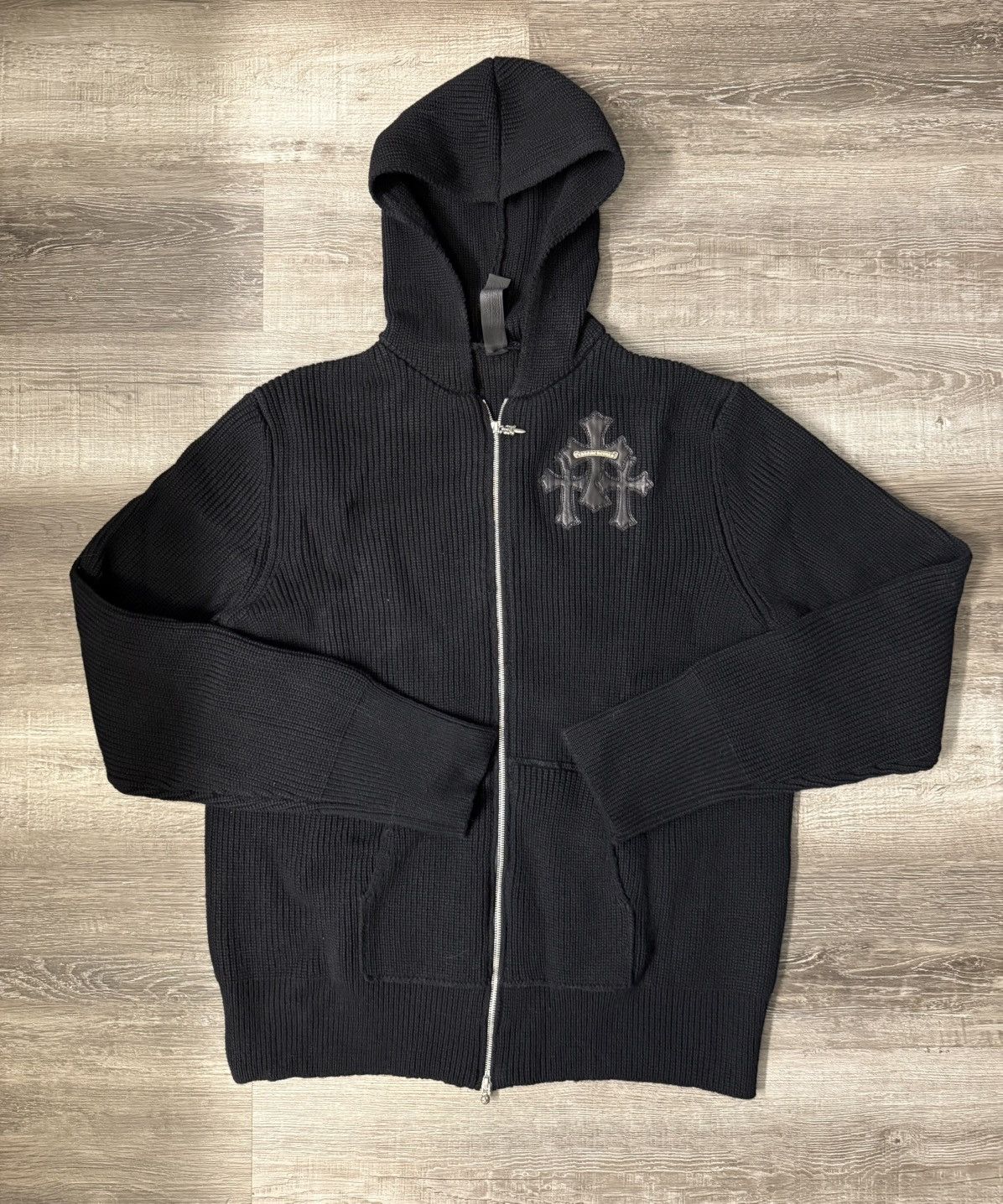 Chrome Hearts 🔥Chrome Hearts Black Cashmere Zip Up Sweater🔥 Size US XXL / EU 58 / 5 - 1 Thumbnail