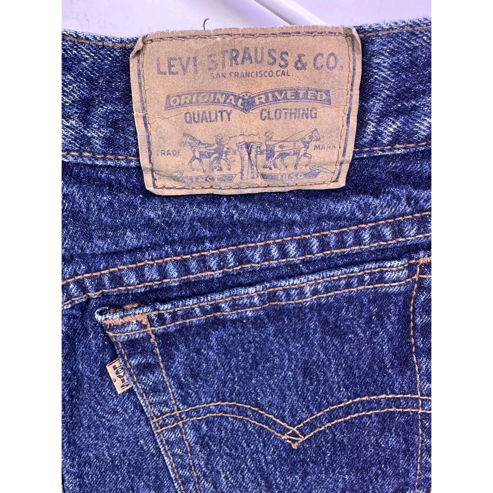 Levi's Vintage 90s Levi’s Batwing Blue Demin Skirt Size 11 Women’s Size 32" / US 10 / IT 46 - 12 Thumbnail