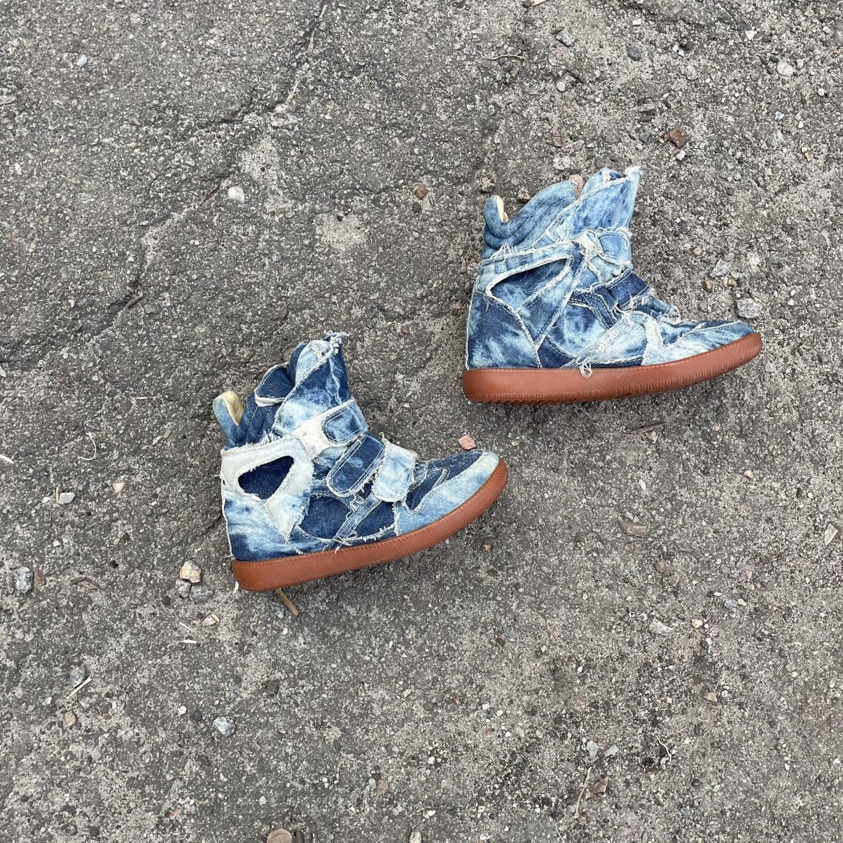 Isabel Marant bekett denim wedge sneakers jeans y2k shoes