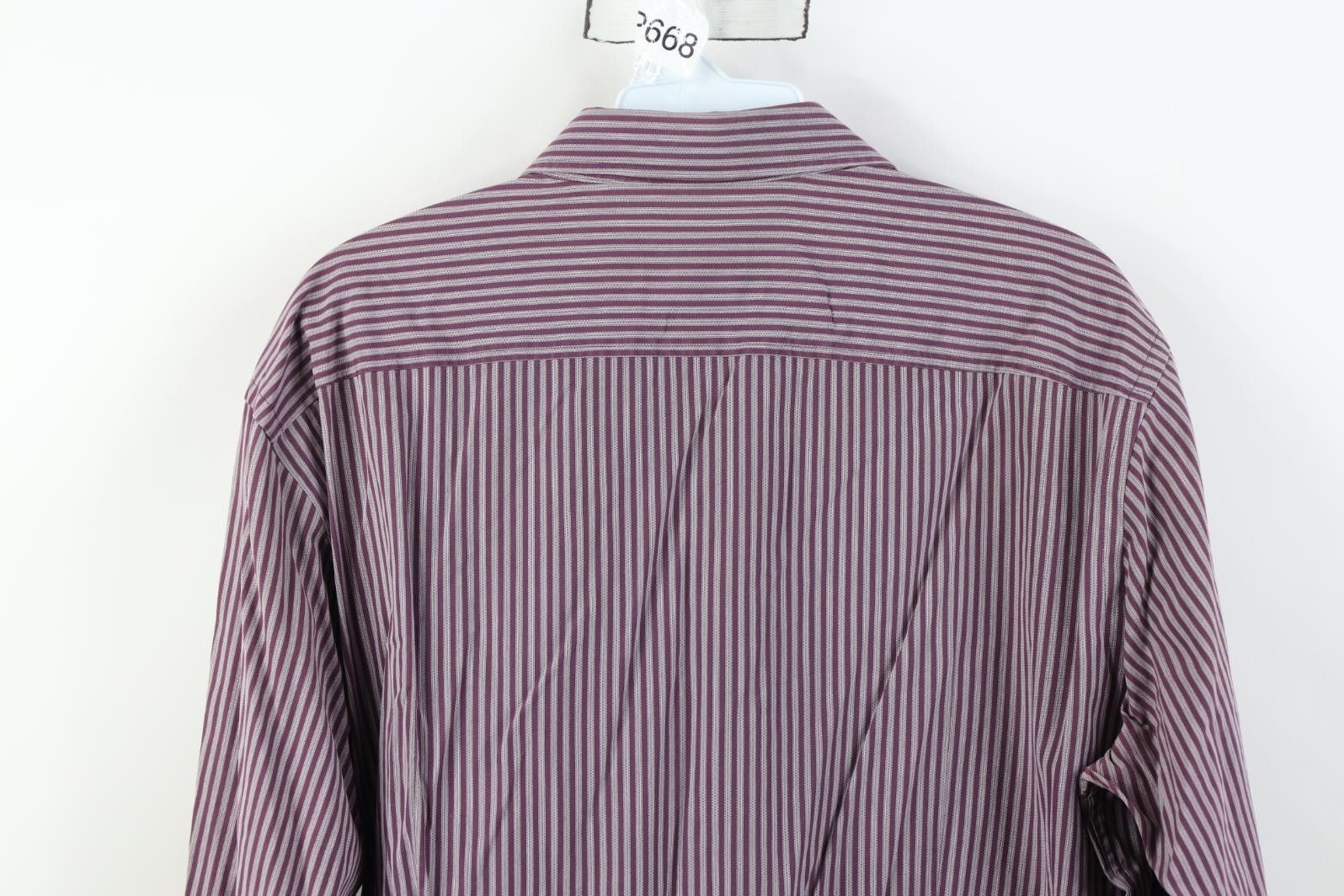 Hugo Boss Hugo Boss Slim Fit Distressed Striped Collared Button Shirt Size US M / EU 48-50 / 2 - 10 Thumbnail