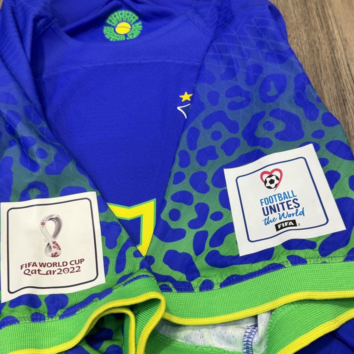 Nike Brazil WC2022 player issue away shirt #17 Bruno G. Size US XL / EU 56 / 4 - 6 Thumbnail