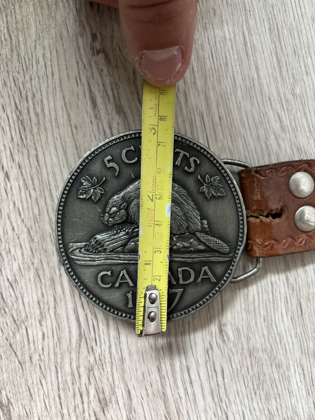 Other Jimm Watson 1977 – Canada 5 Cents 1937 Beaver Belt Buckle Size ONE SIZE - 17 Thumbnail