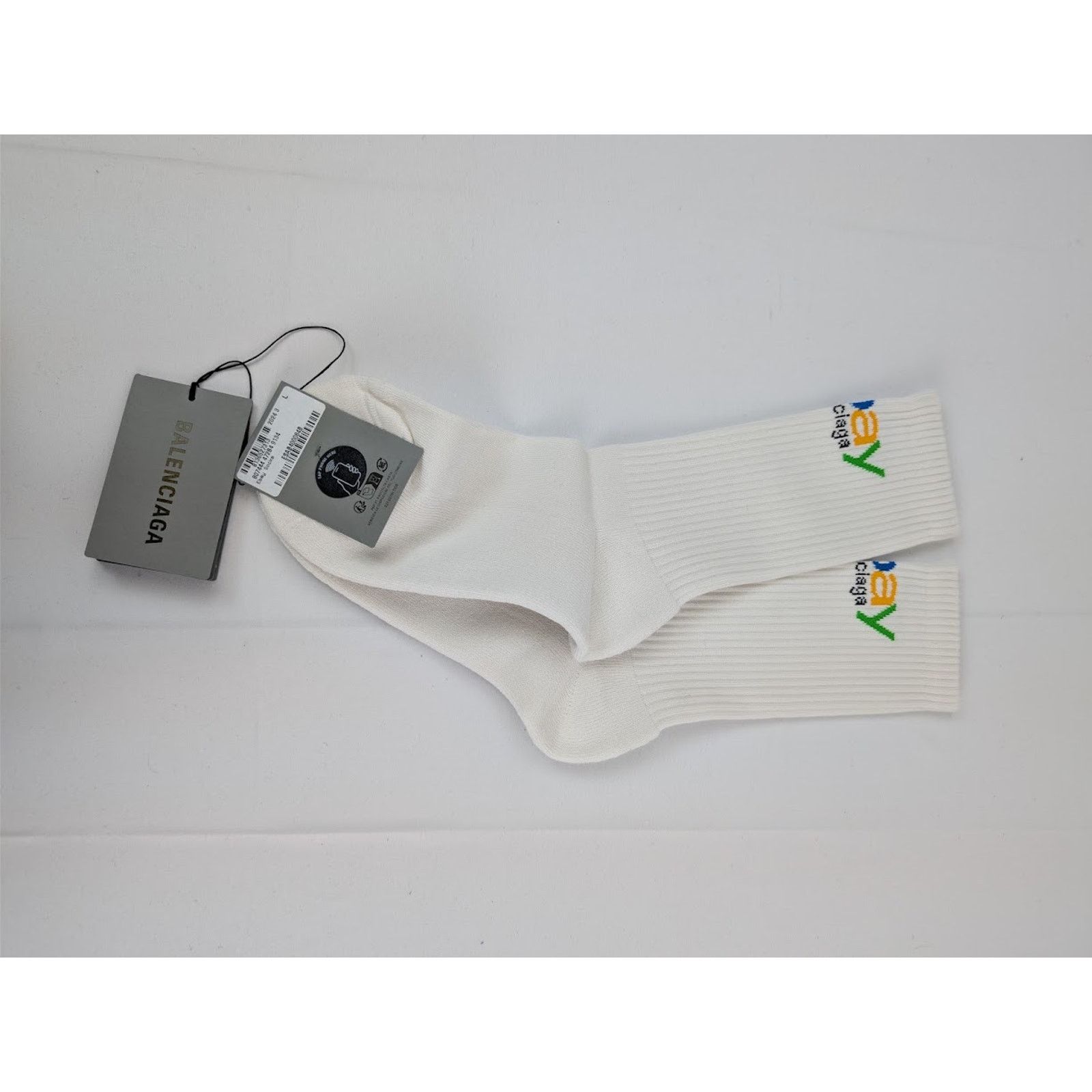 Balenciaga o1rshd1 Size: XL / Cotton Ebay Socks in White/Multicolor Size ONE SIZE - 5 Thumbnail