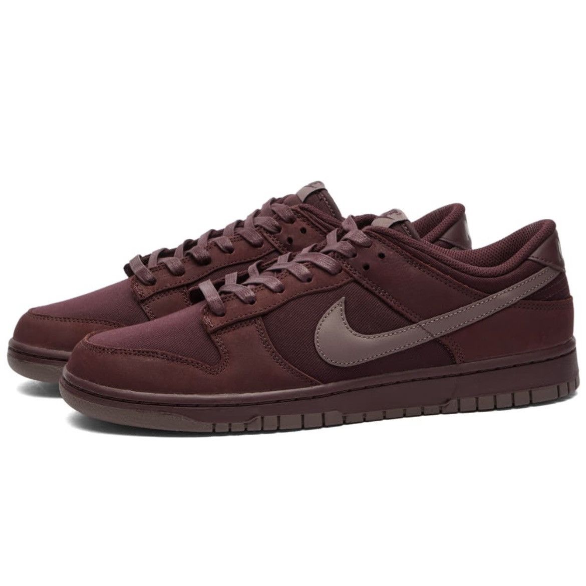 image of Nike Dunk Low Retro Premium Burgundy / Plum Shoes in Burgandy, Men's (Size 9)