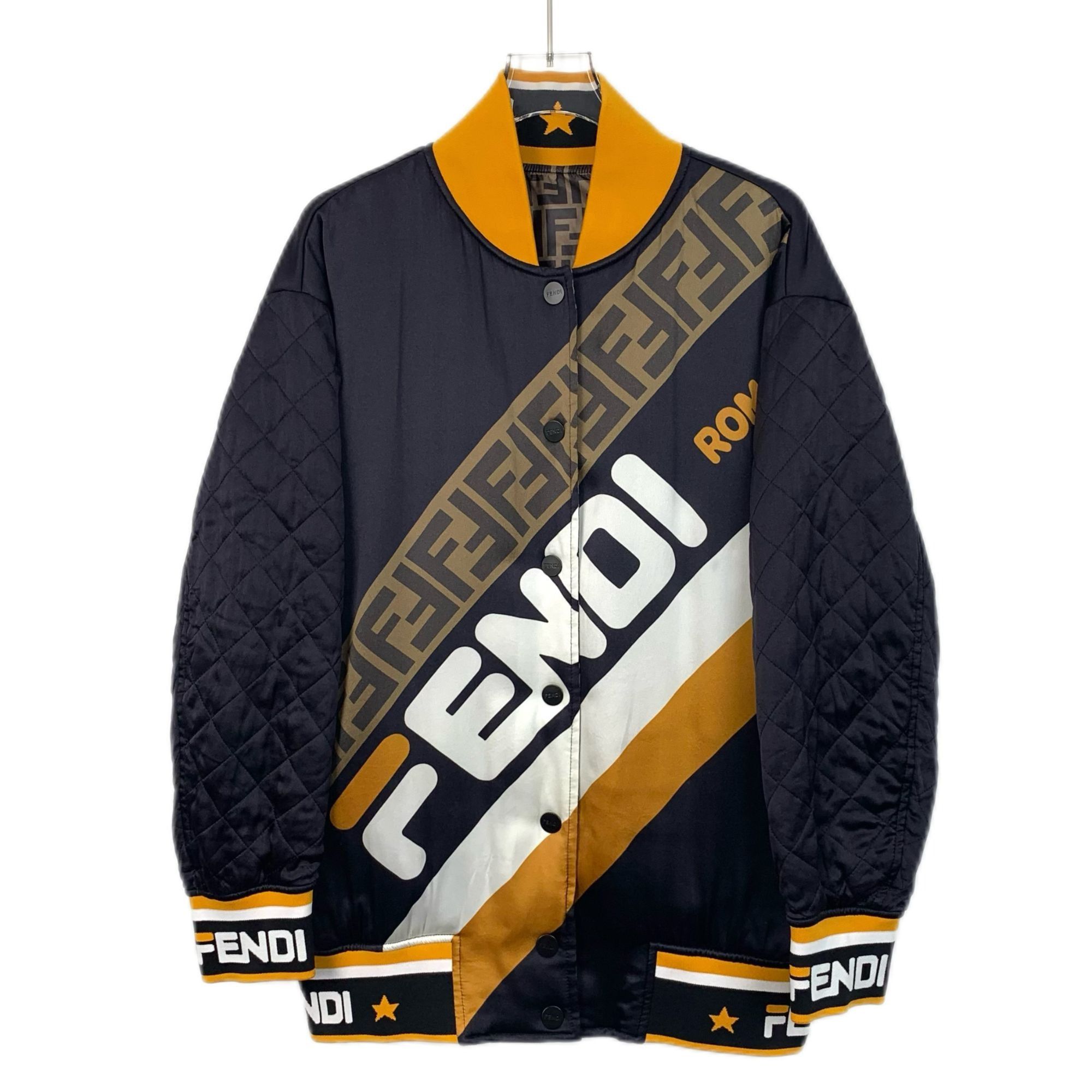 Fendi Fendi Reversible Quilted Jacket With Logo Print Mens Size L Size S / US 4 / IT 40 - 1 Thumbnail