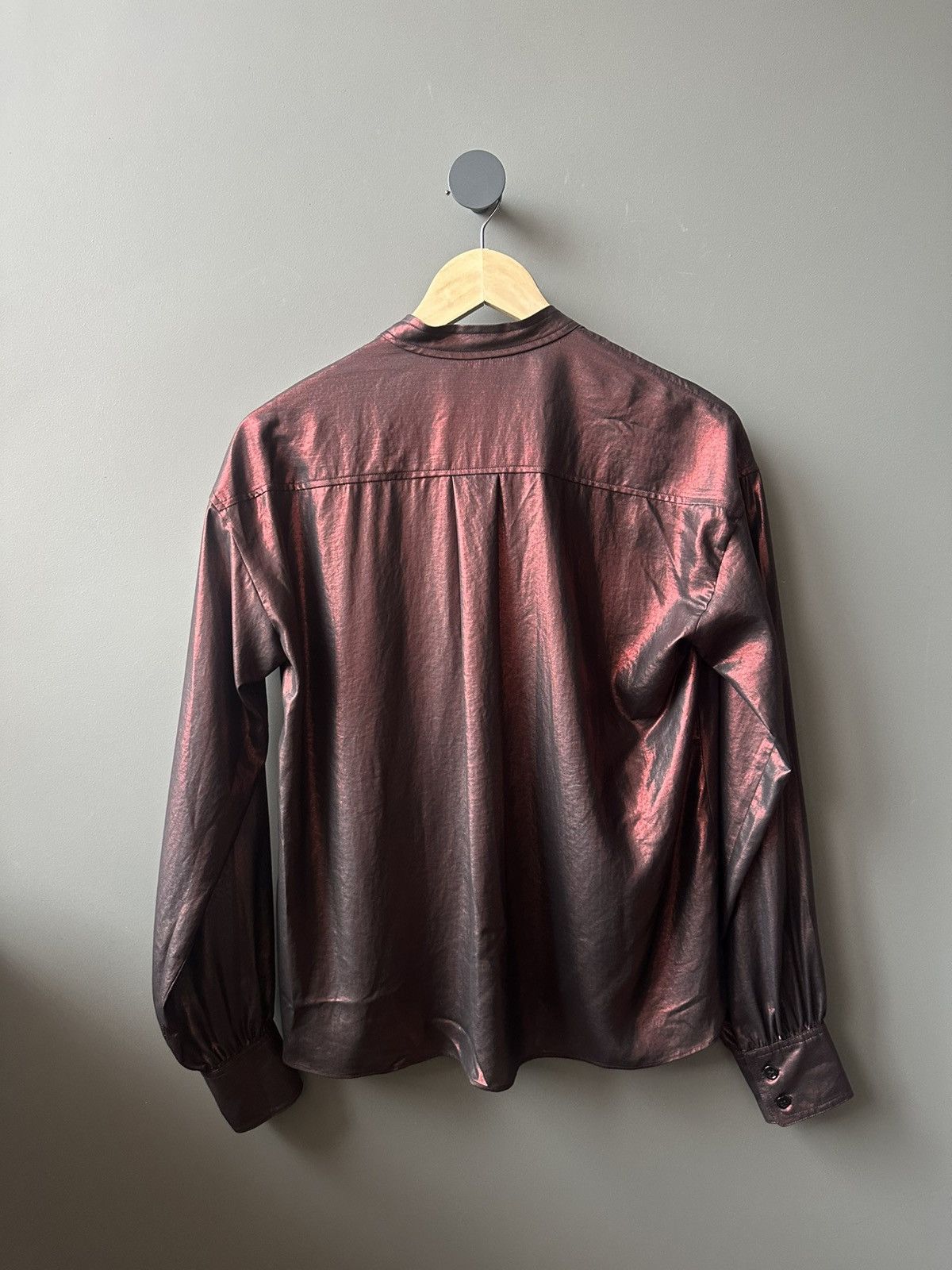 Isabel Marant Etoile Isabel Marant Etoile Bright Burgundy Shine Blouse Shirt Size S / US 4 / IT 40 - 7 Thumbnail