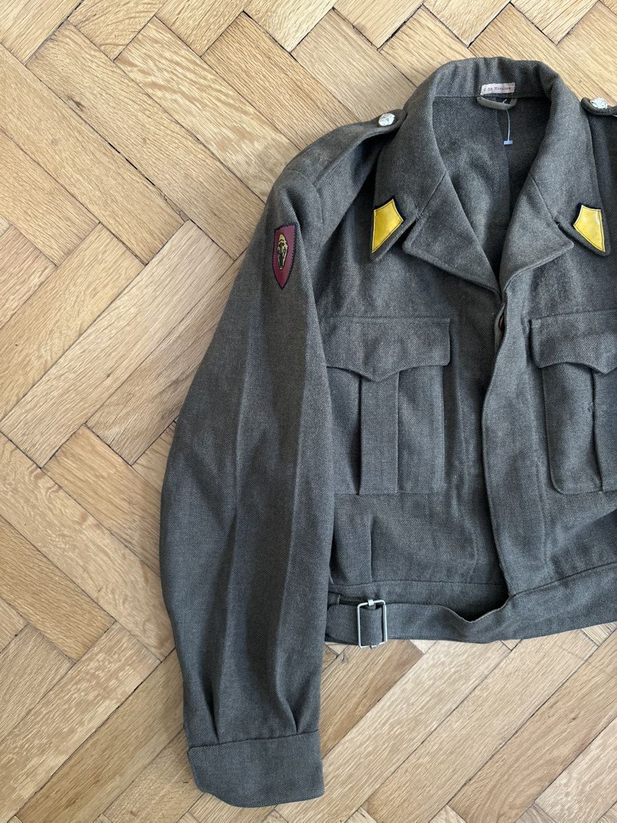 Vintage Vintage Army Belgium 1959 Military Rare Cropped Wool Jacket Size US S / EU 44-46 / 1 - 3 Thumbnail