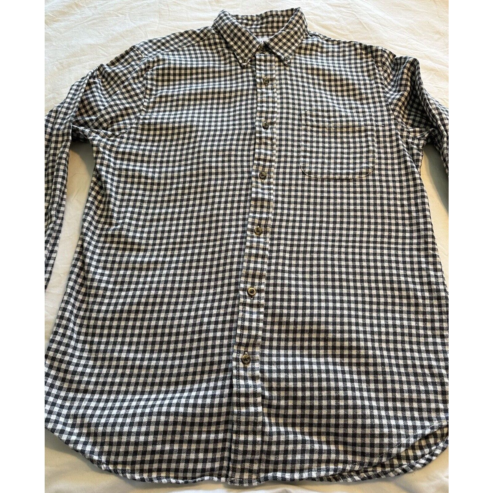 Saddlebred Saddlebred Button Flannel Shirt Black/White Check Medium Size US M / EU 48-50 / 2 - 2 Thumbnail