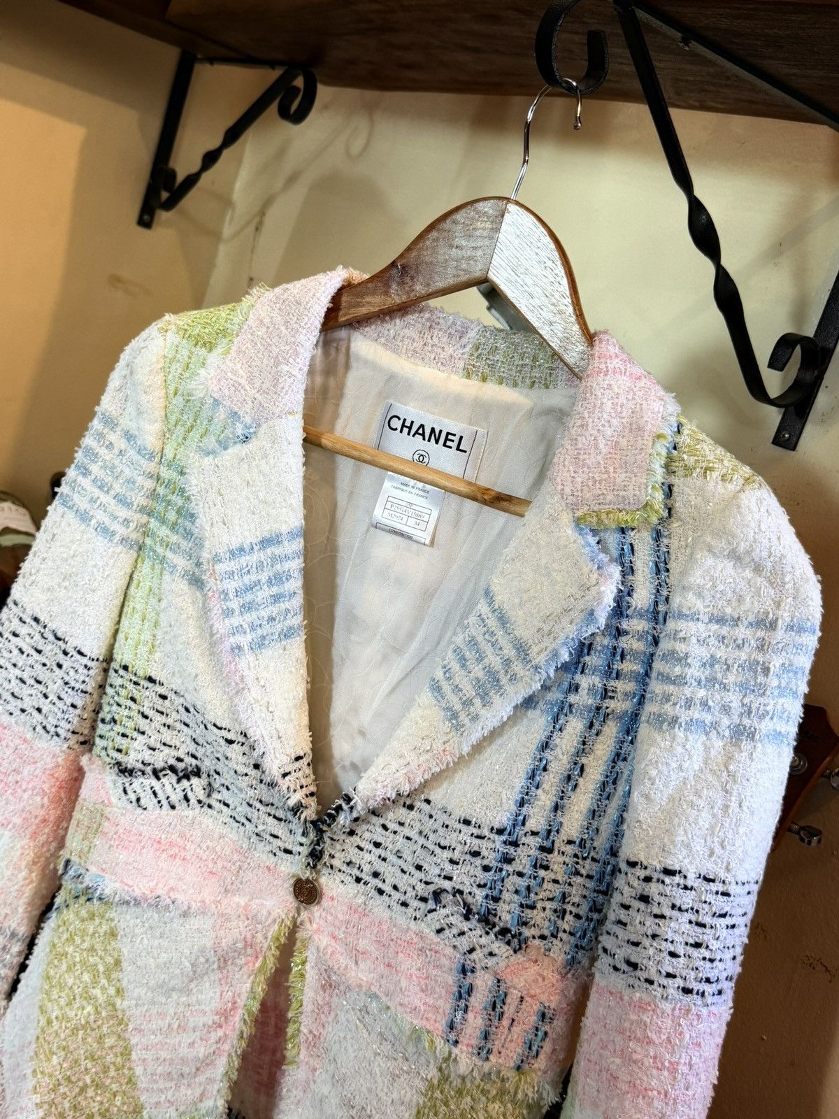 Chanel Chanel Multicolor Checked Tweed Floral Brooch Size XS / US 0-2 / IT 36-38 - 6 Thumbnail
