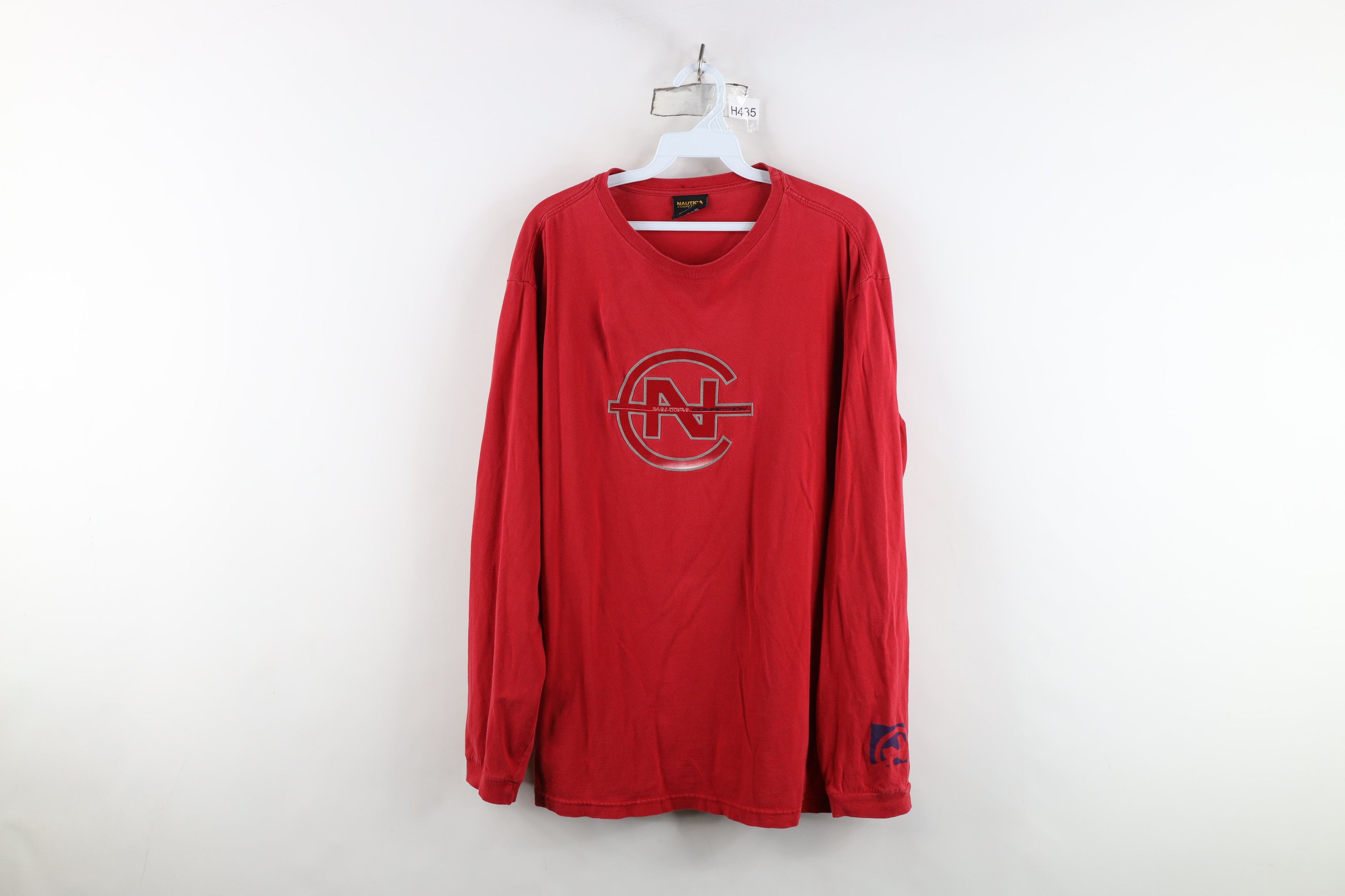 Nautica Vintage 90s Nautica Competition Spell Long Sleeve T-Shirt Size US L / EU 52-54 / 3 - 1 Thumbnail