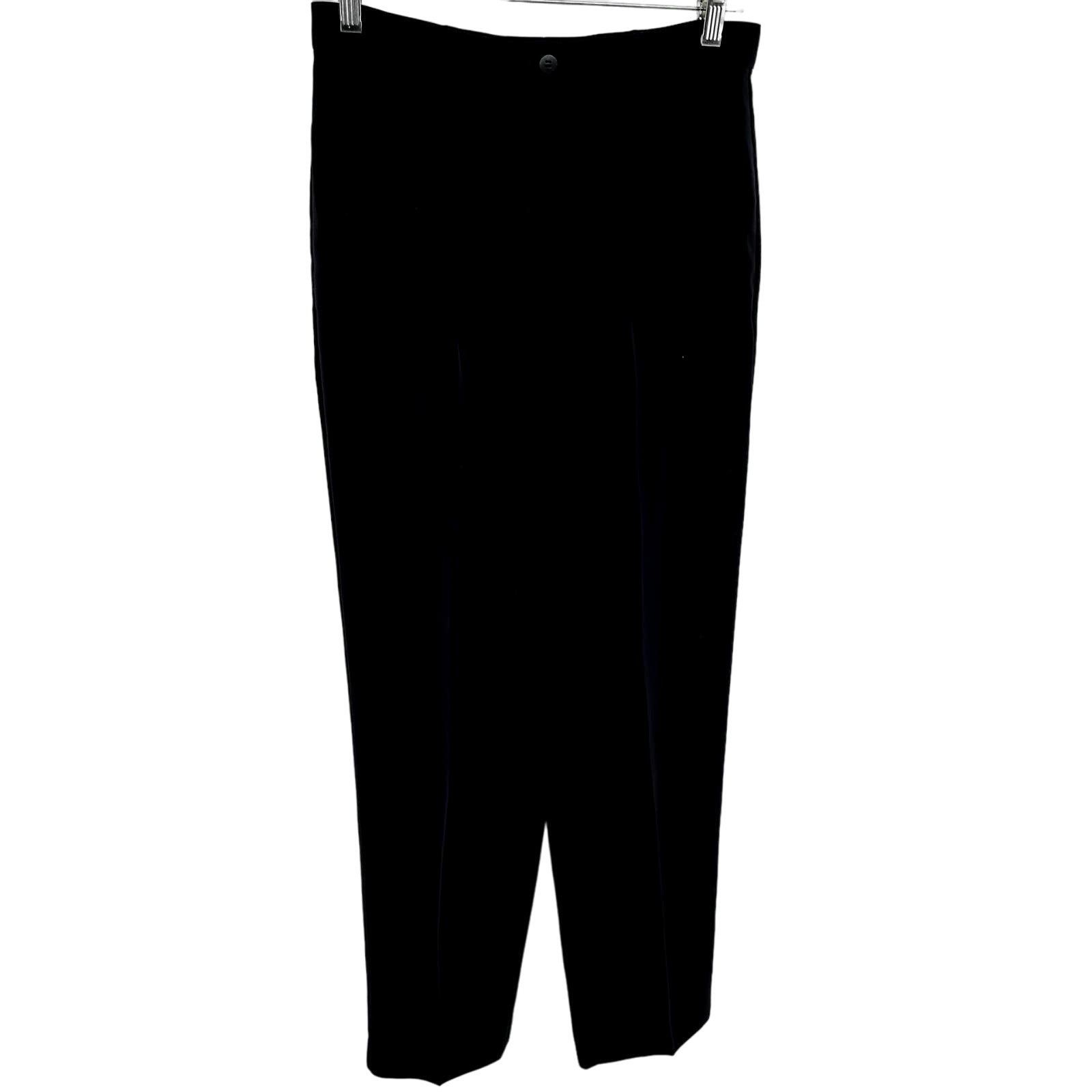 Max Mara Max Mara Trouser Pants Pleated Straight Leg Black Medium Size 32" / US 10 / IT 46 - 1 Thumbnail