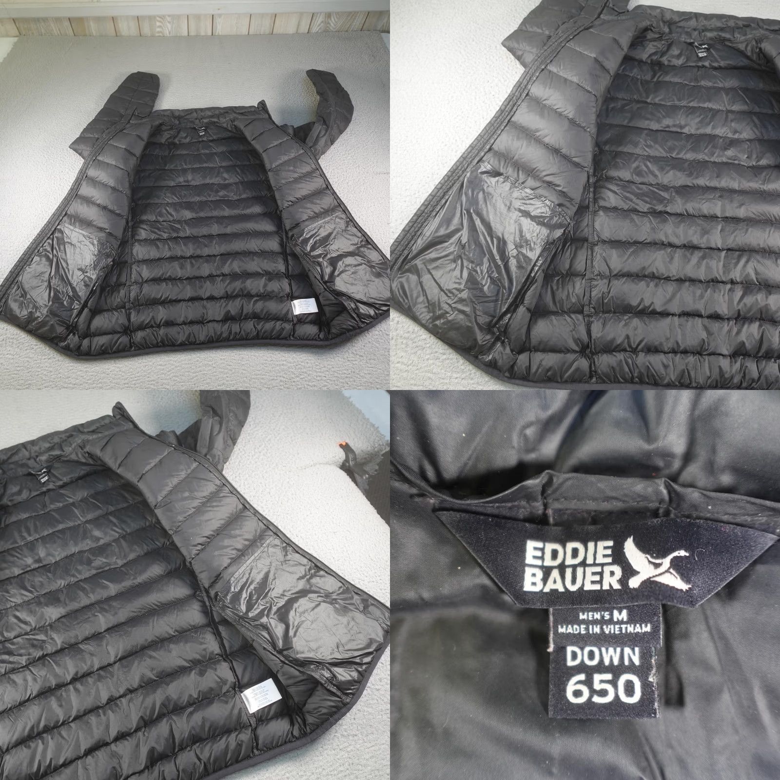 Eddie Bauer Eddie Bauer Puffer Jacket Mens M Black Down 650 Insulated Lightweight Nylon Shell Lining Zip Pockets Size US M / EU 48-50 / 2 - 8 Thumbnail
