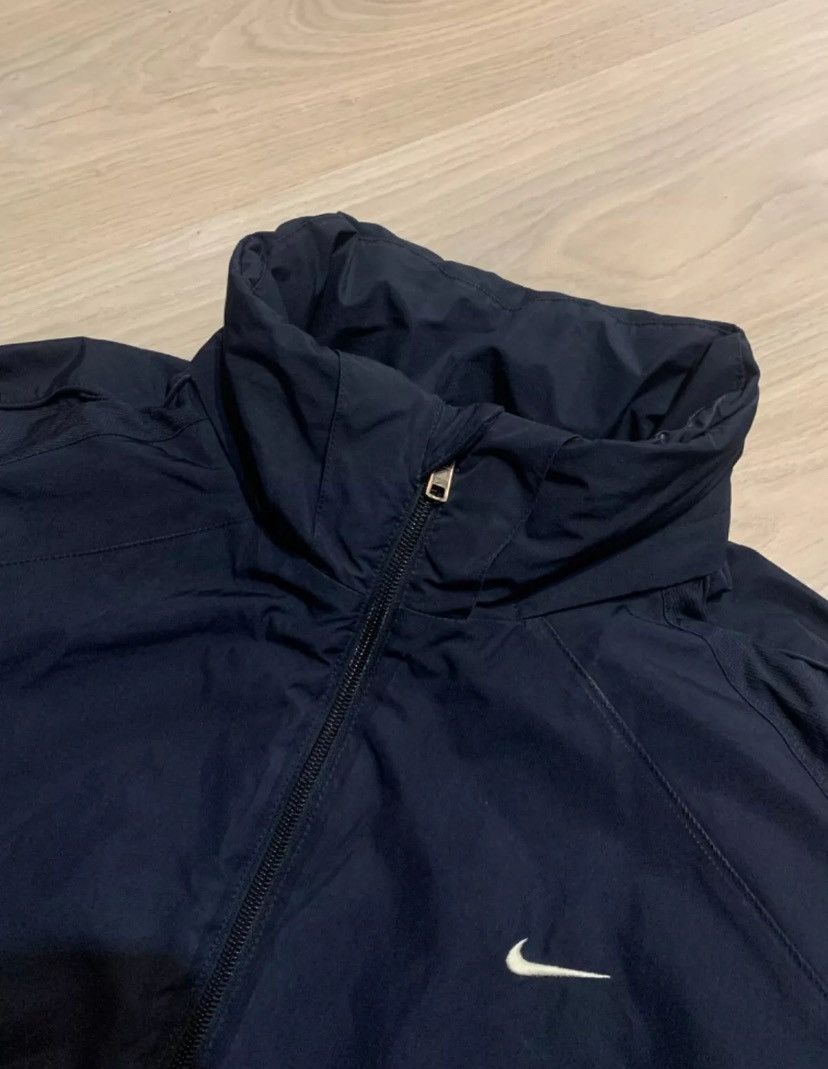 Nike × Vintage Vintage Nike Puffer Jacket Mini Swoosh Logo Y2K S M Blue Size US S / EU 44-46 / 1 - 3 Thumbnail