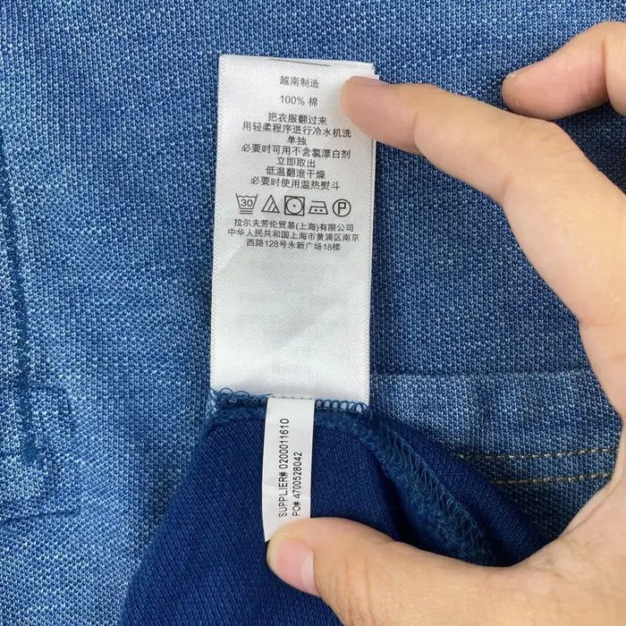 Polo Ralph Lauren Vintage POLO RALPH LAUREN Natural Dye Pure Indigo Tee Shirt Size US L / EU 52-54 / 3 - 8 Thumbnail