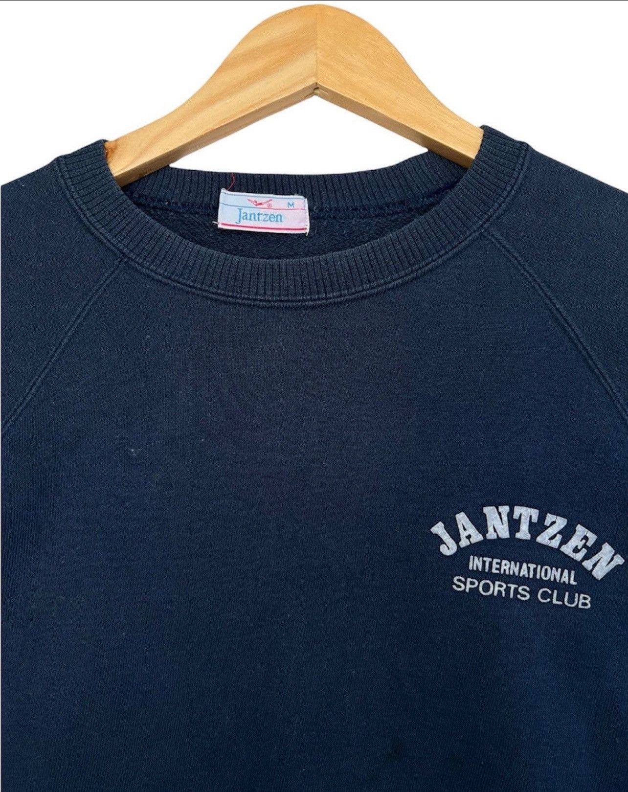 Jantzen × Vintage Vintage 80s Jantzen Spellout Crewneck Blue Sweatshirt Small Size US S / EU 44-46 / 1 - 2 Thumbnail