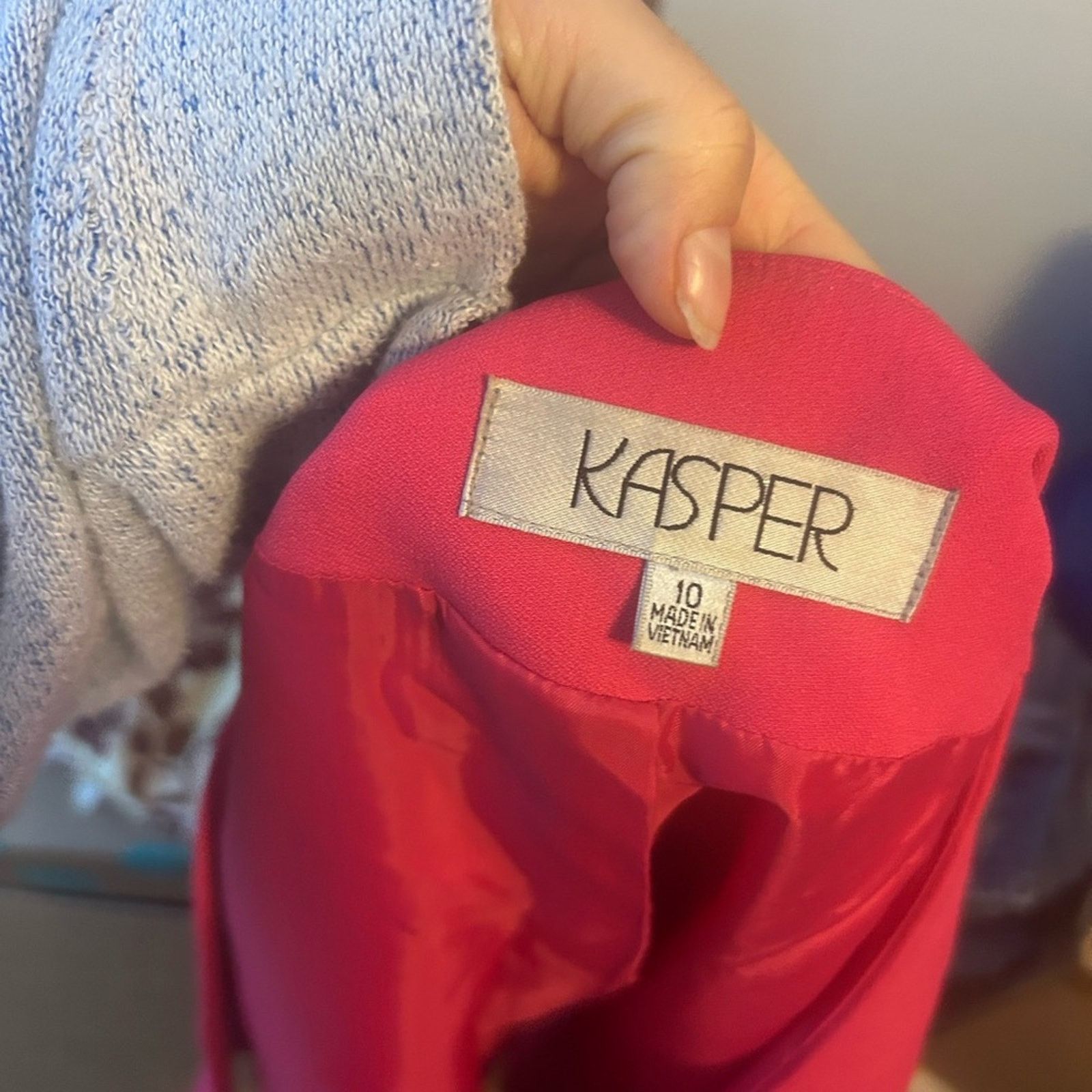 Other Kasper Hot Pink Open Front Blazer Size L / US 10 / IT 46 - 3 Thumbnail