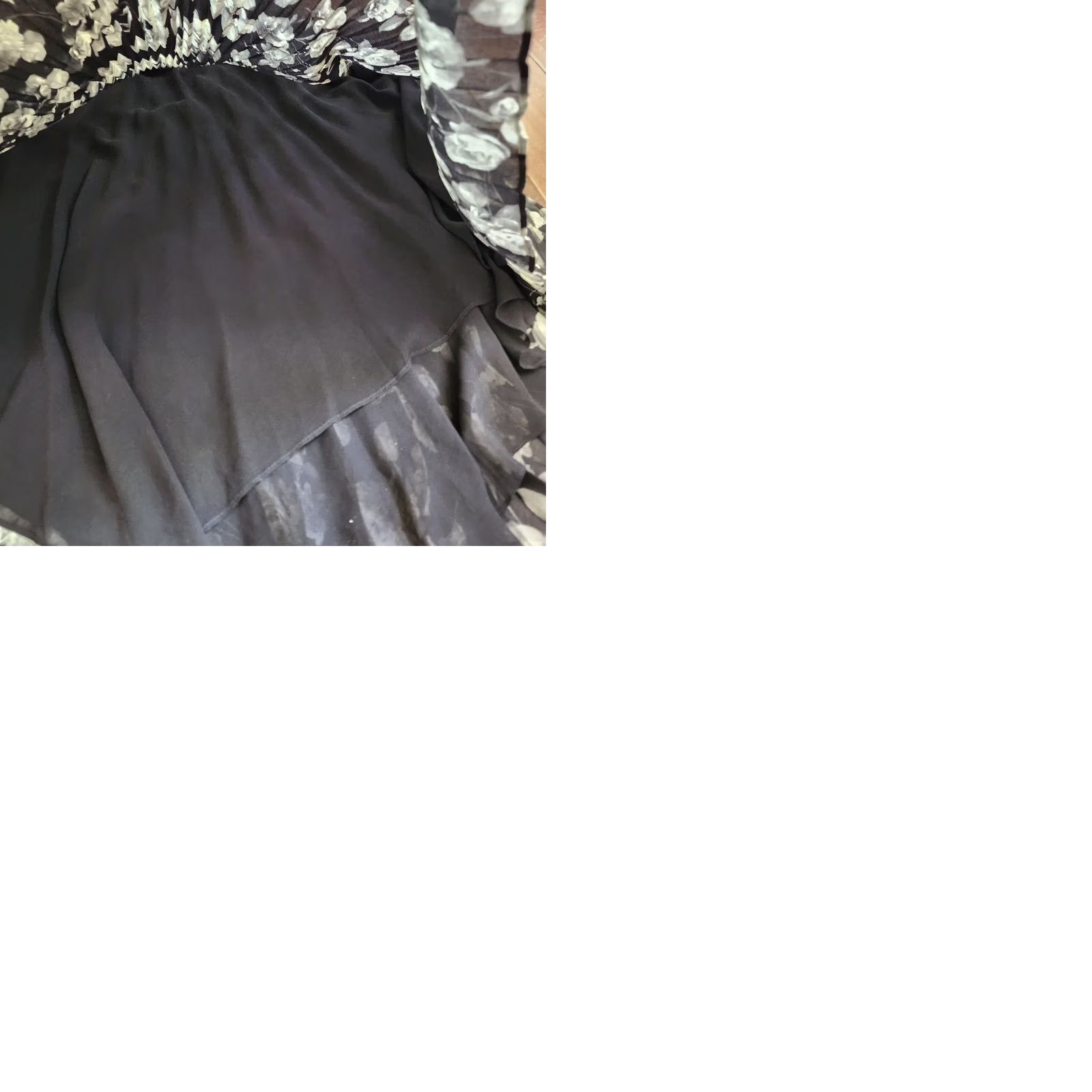Vintage Max Studio Dress Women Sleeveless Black Floral Pleated Knee Length L Large Casual Party/Cocktail Travel Clothing Ladies Mens? Size L / US 10 / IT 46 - 10 Thumbnail