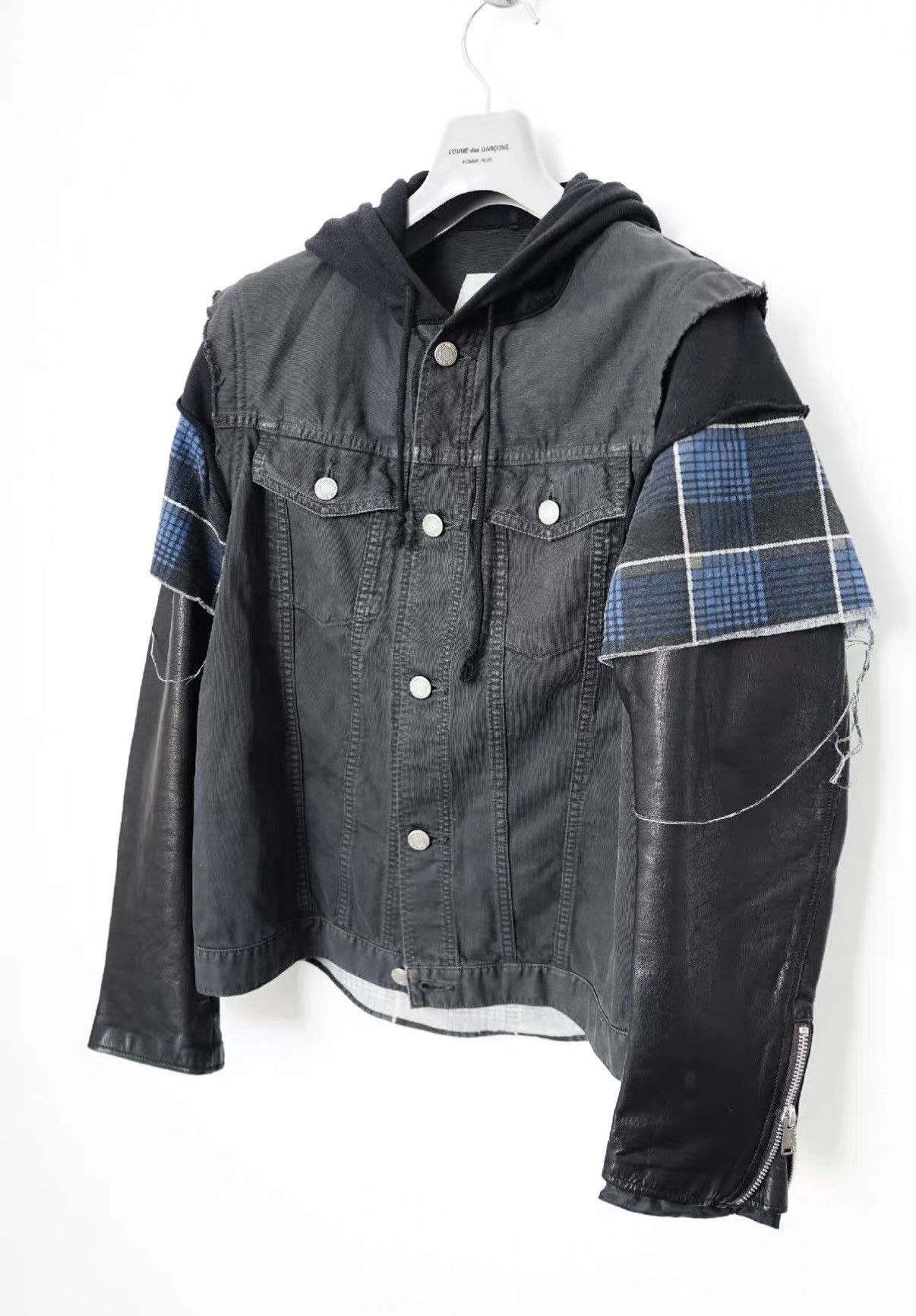 Undercover Undercover Denim Jacket with Leather Sleeves Size US M / EU 48-50 / 2 - 3 Thumbnail