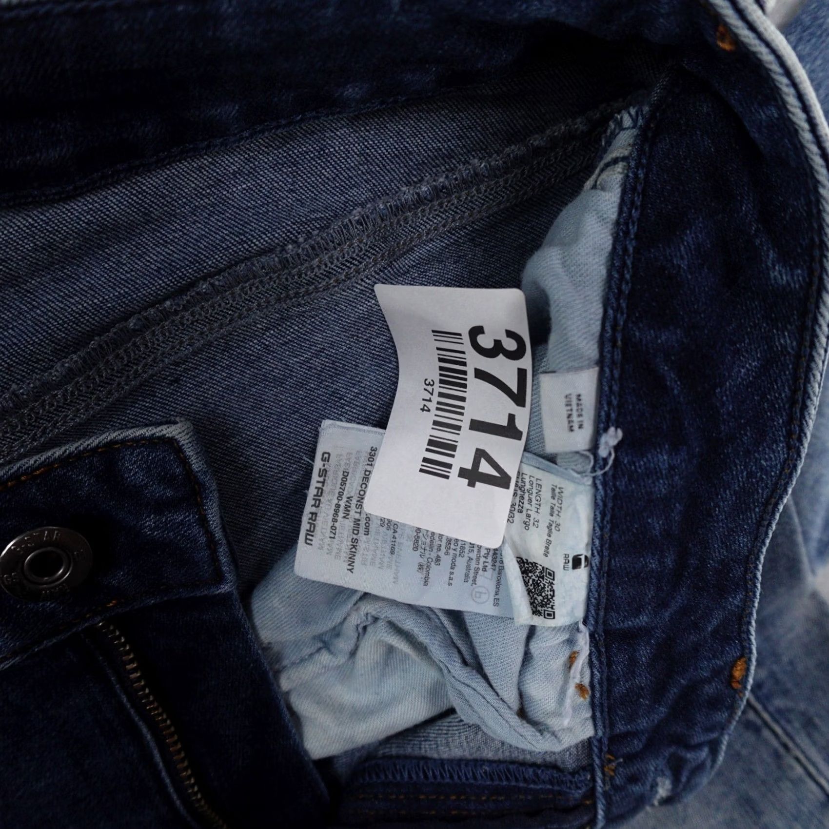 G-Star G-Star Skinny Jeans Womens 30 (30X30) Mid Blue Denim Slim 5-Pocket Shirt Hat? Size 30" / US 8 / IT 44 - 4 Thumbnail