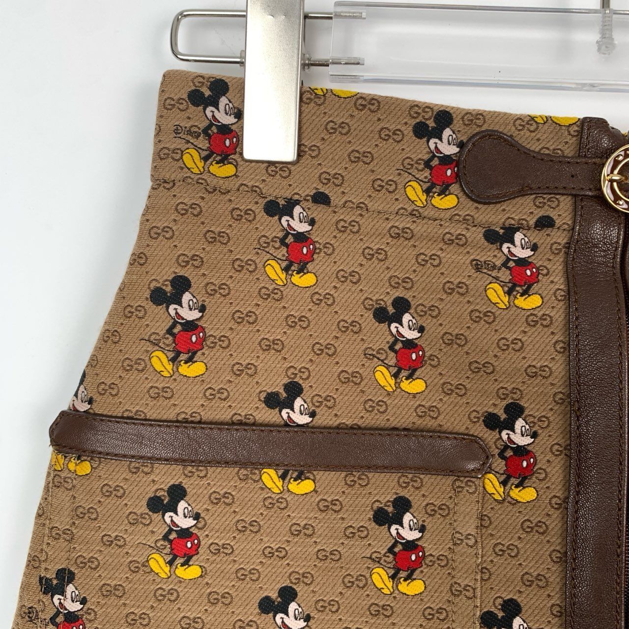 Gucci Gucci x Disney Mickey Mouse GG Print Brown A-Line Skirt (Siz Size 38" / US 16 / IT 52 - 8 Thumbnail