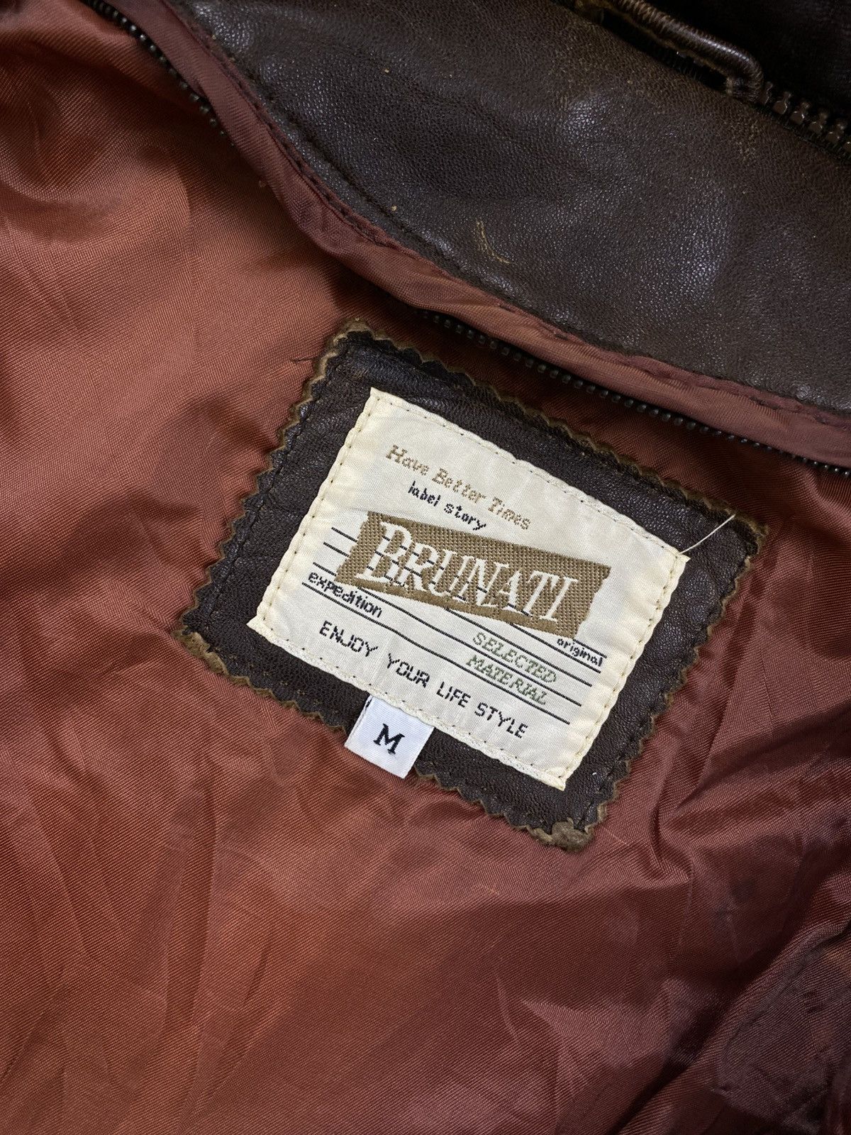 Genuine Leather Vintage 80s Brunati A2 Style Leather Jacket Size US L / EU 52-54 / 3 - 11 Thumbnail