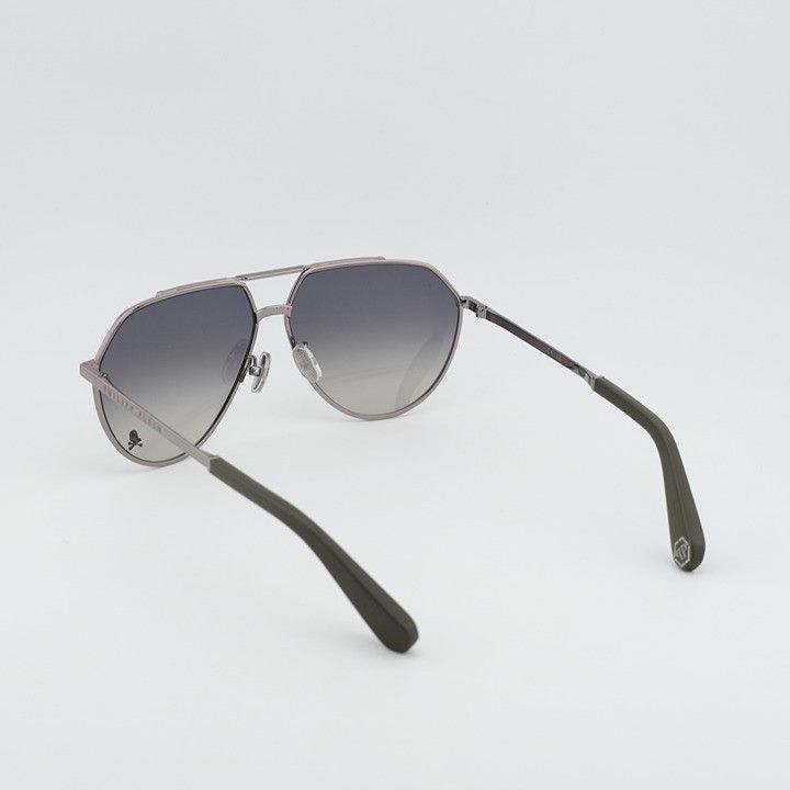 Philipp Plein Philipp Plein SPP007V 0508 Sunglasses Gunmetal Aviator Size ONE SIZE - 4 Thumbnail