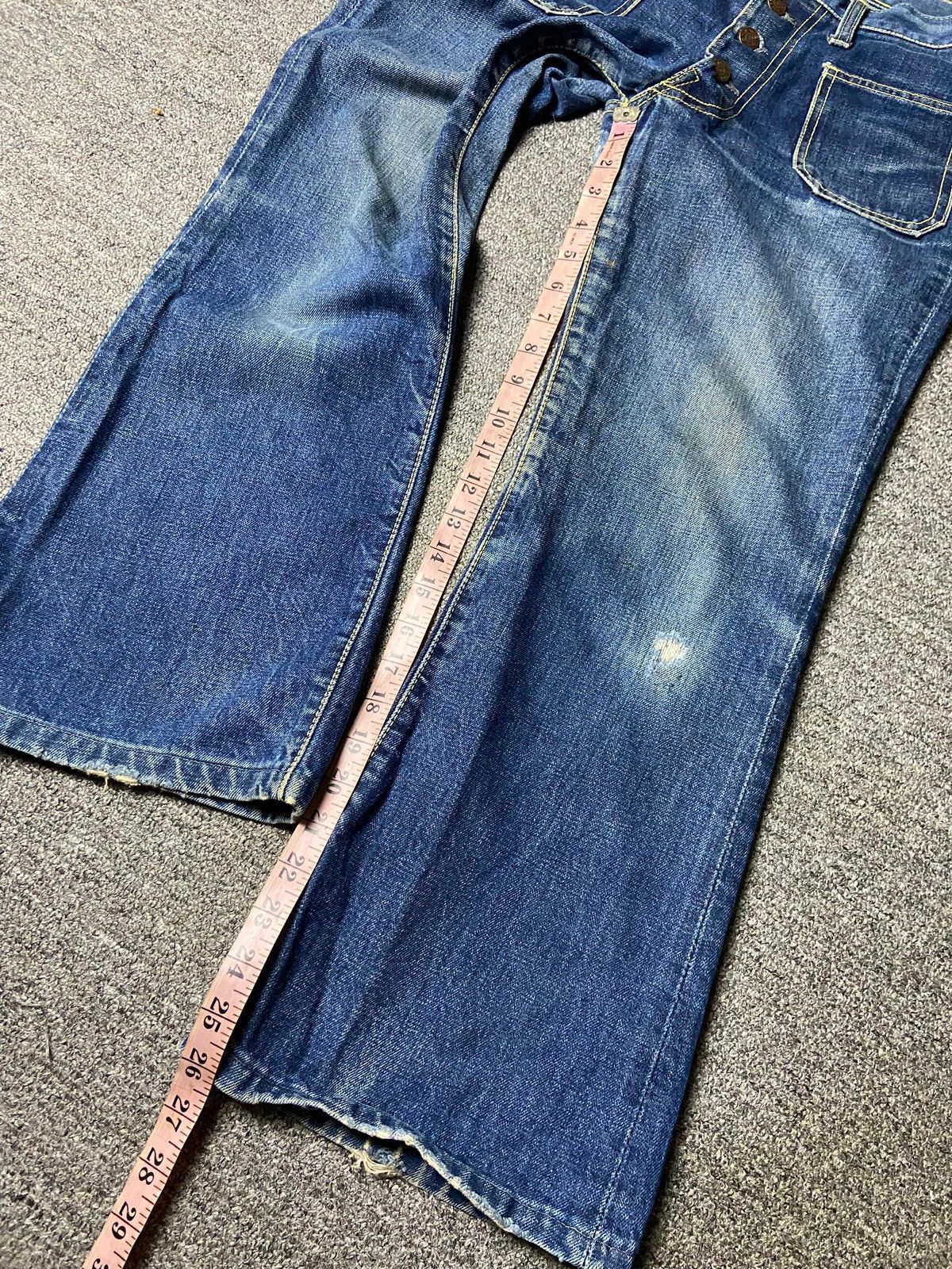 Japanese Brand Vintage Big Stone Boot Cut Jeans (164) Size 29" - 4 Thumbnail