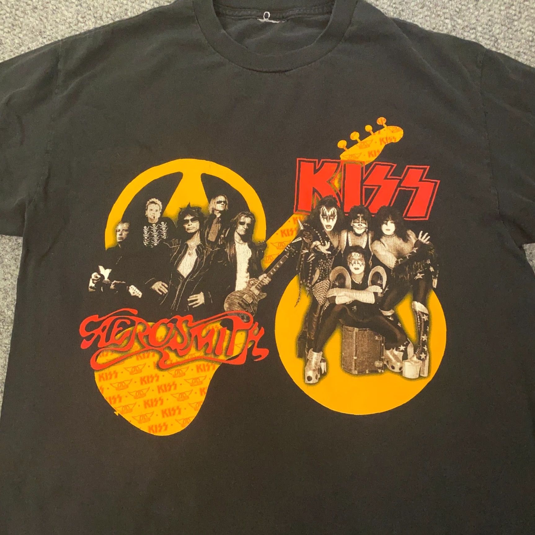 Aerosmith Aerosmith/Kiss Shirt Mens Medium Black Concert Tee Tour 2003-2004 Size US M / EU 48-50 / 2 - 2 Thumbnail