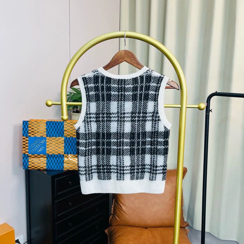 Dior Dior Thousand-bird check black and white sweater vest Size XS / US 0-2 / IT 36-38 - 2 Thumbnail