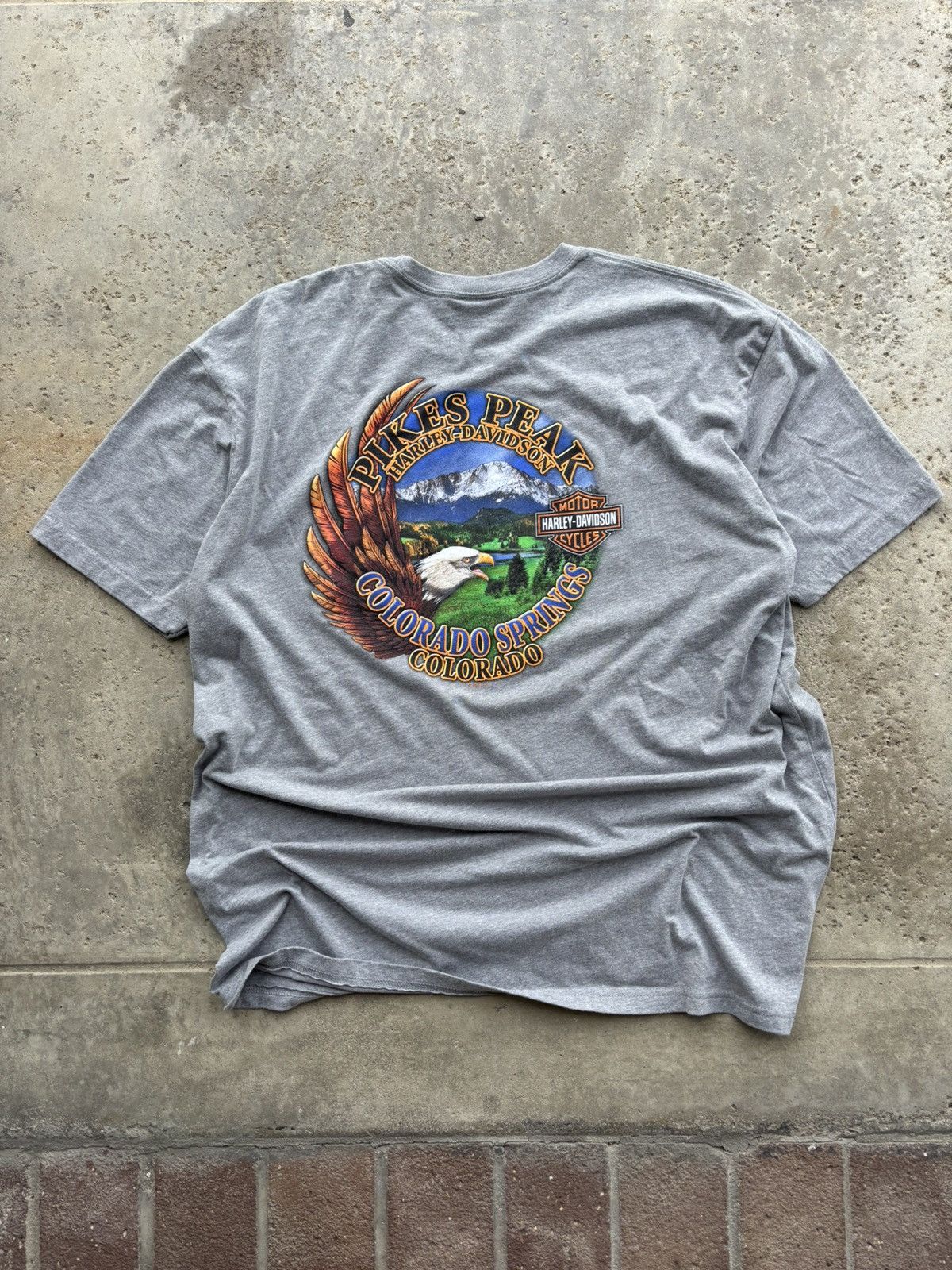 Harley Davidson × Vintage Gray Harley Davidson shirt Size US XXL / EU 58 / 5 - 3 Thumbnail