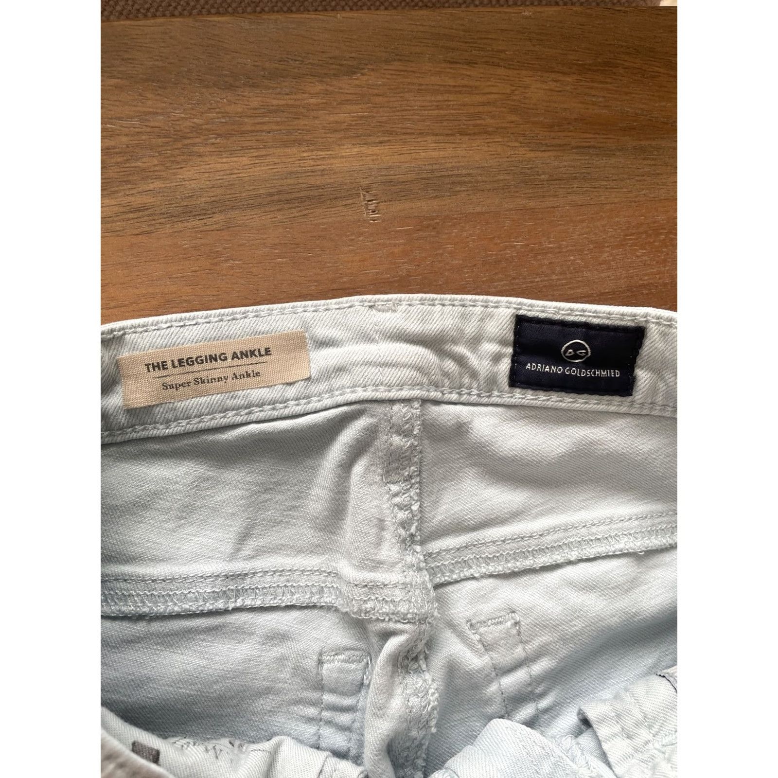 AQUA AG Adriano Goldschmied The Legging Ankle Super Skinny Women 25R Aqua MADE USA Jeans Blue 5-Pocket Logo Size 42" / US 20 - 3 Thumbnail
