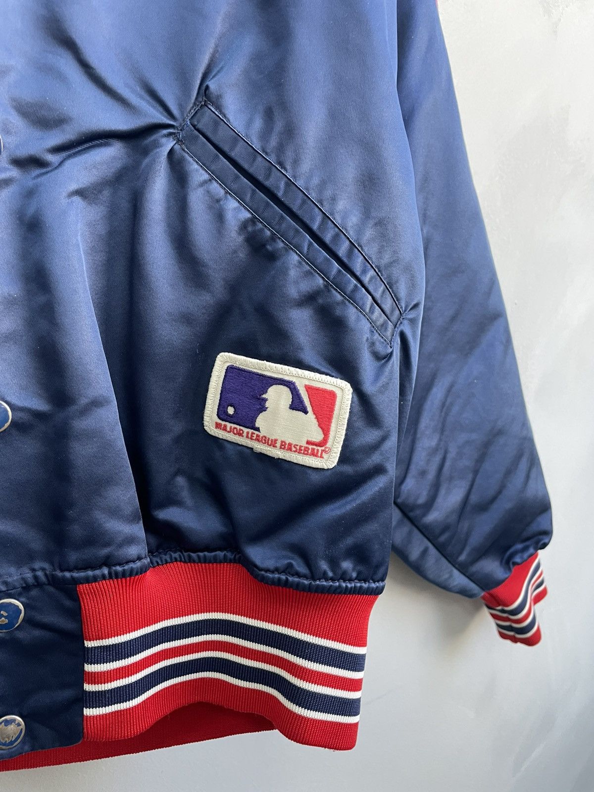 MLB Vintage MLB Red Sox satin bomber jacket starter rare Size US XL / EU 56 / 4 - 4 Thumbnail