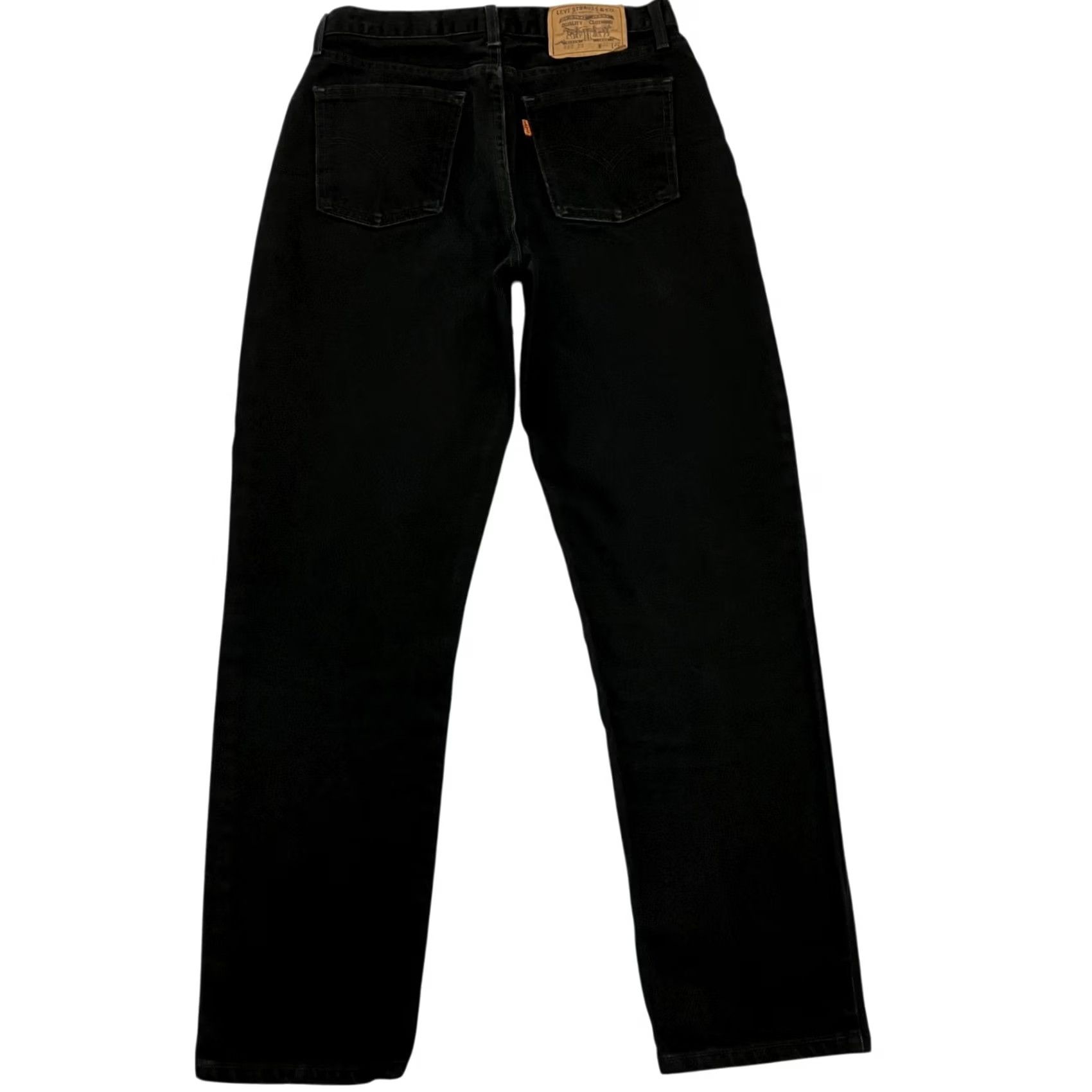 Levi's Vintage Levi’s 882 Jeans Black Denim Straight Fit Orange Tab 90s 30W 29L Womens Size 30" / US 8 / IT 44 - 3 Thumbnail