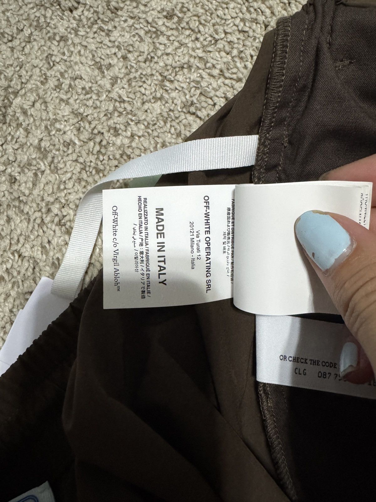 Off-White Off-White Logo Casual Joggers Brown Size US 32 / EU 48 - 9 Thumbnail