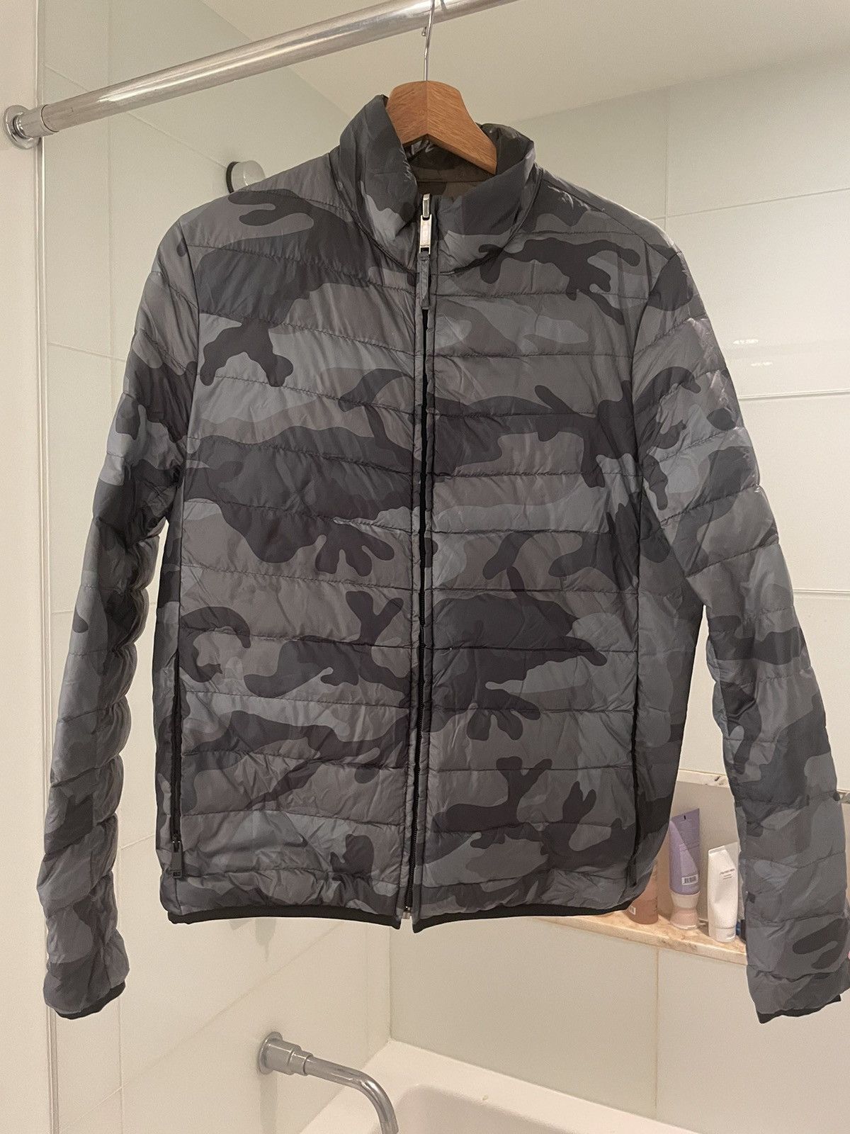 image of Valentino Reversible Camouflage Down Jacket, Men's (Size Small)