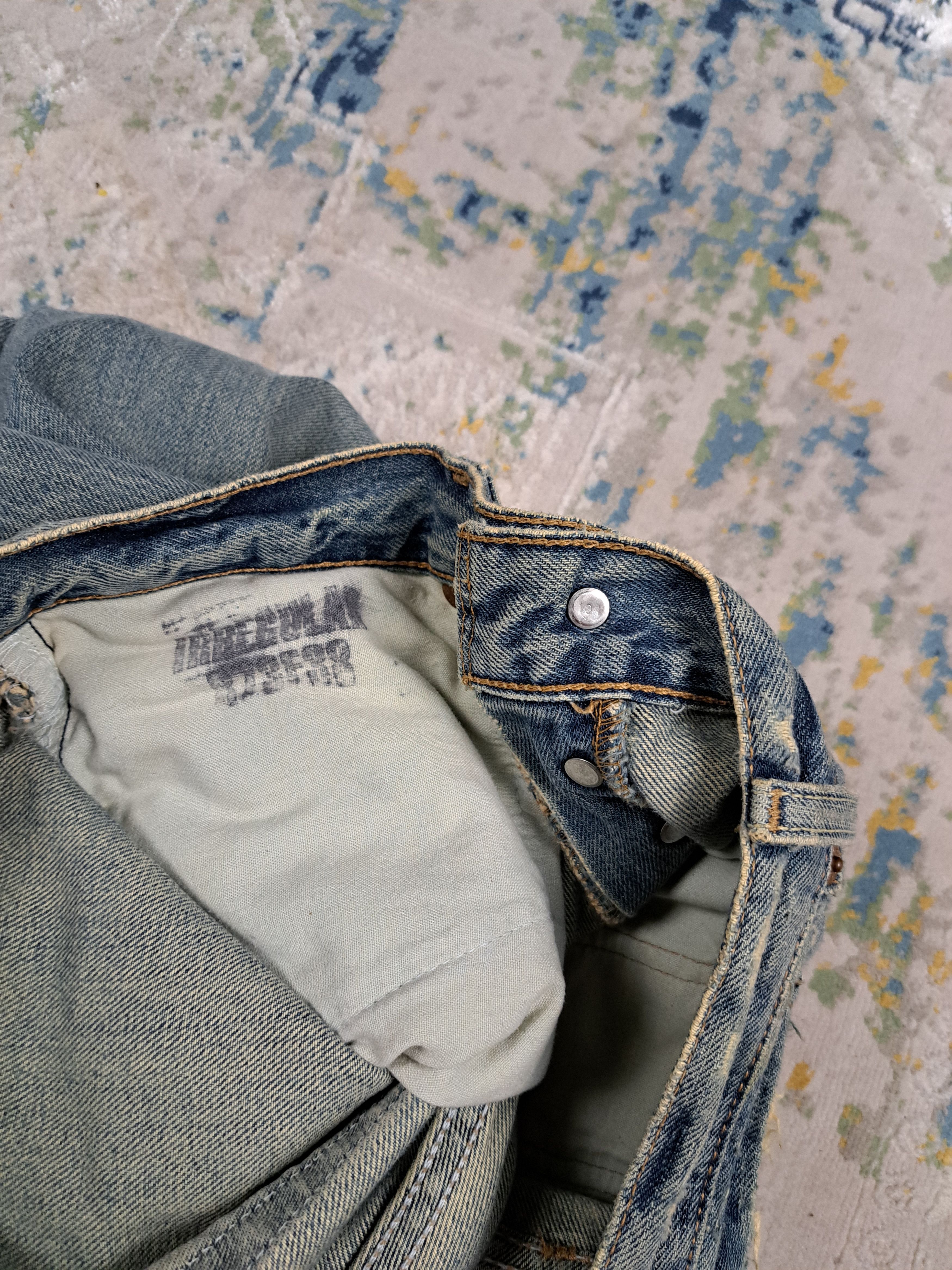 Levi's Vintage Levis 501 OG Miner's Distressed Denim Gold Button Size US 32 / EU 48 - 9 Thumbnail
