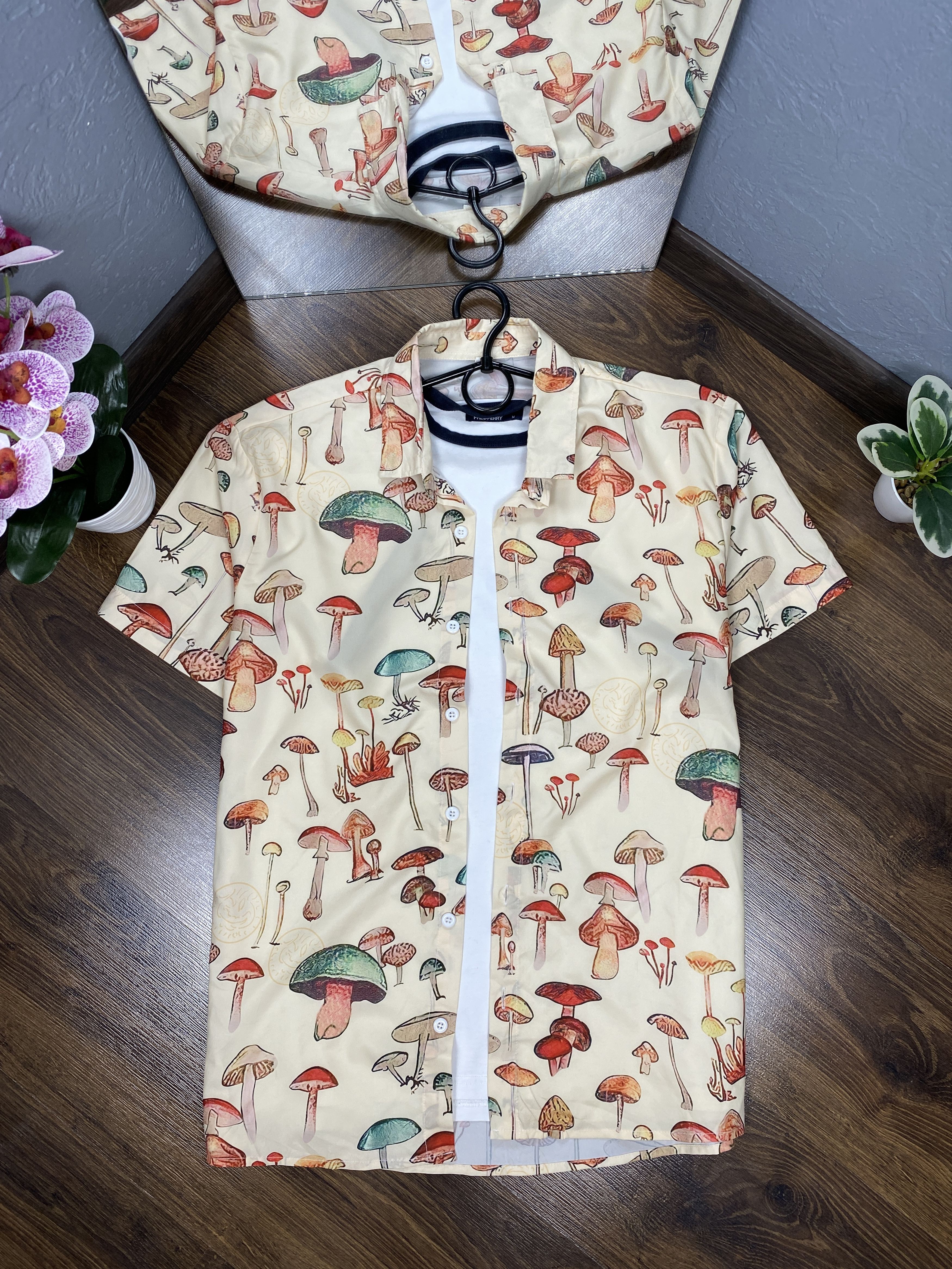 Other Mens Vintage Mushrooms Print Crazy Hawaiian Shirts Size US L / EU 52-54 / 3 - 1 Thumbnail