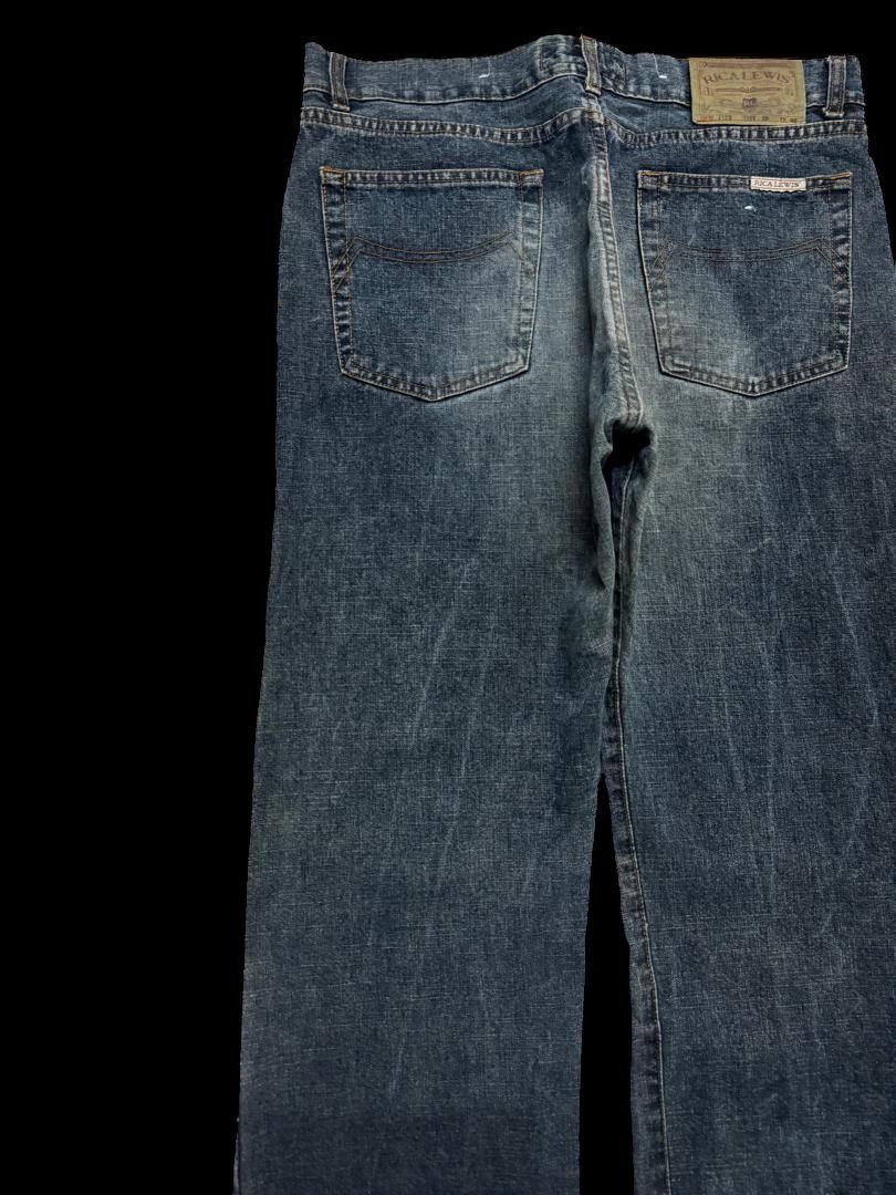 BAGGY 90s Rica Lewis Designer Sick Mudwash Distres Dark Jean