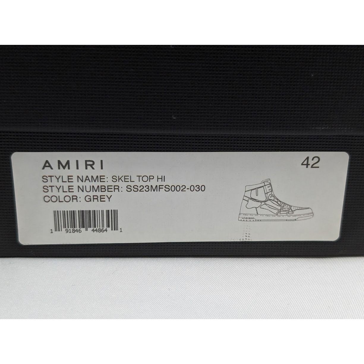 Amiri o1rshd1 Skel High Top Sneakers in Grey Size US 9 / EU 42 - 25 Thumbnail