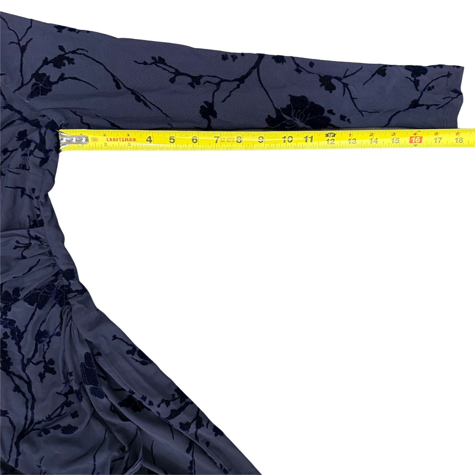 Lauren Ralph Lauren Lauren Ralph Lauren Navy Blue Floral Wrap Dress Size XS / US 0-2 / IT 36-38 - 8 Thumbnail