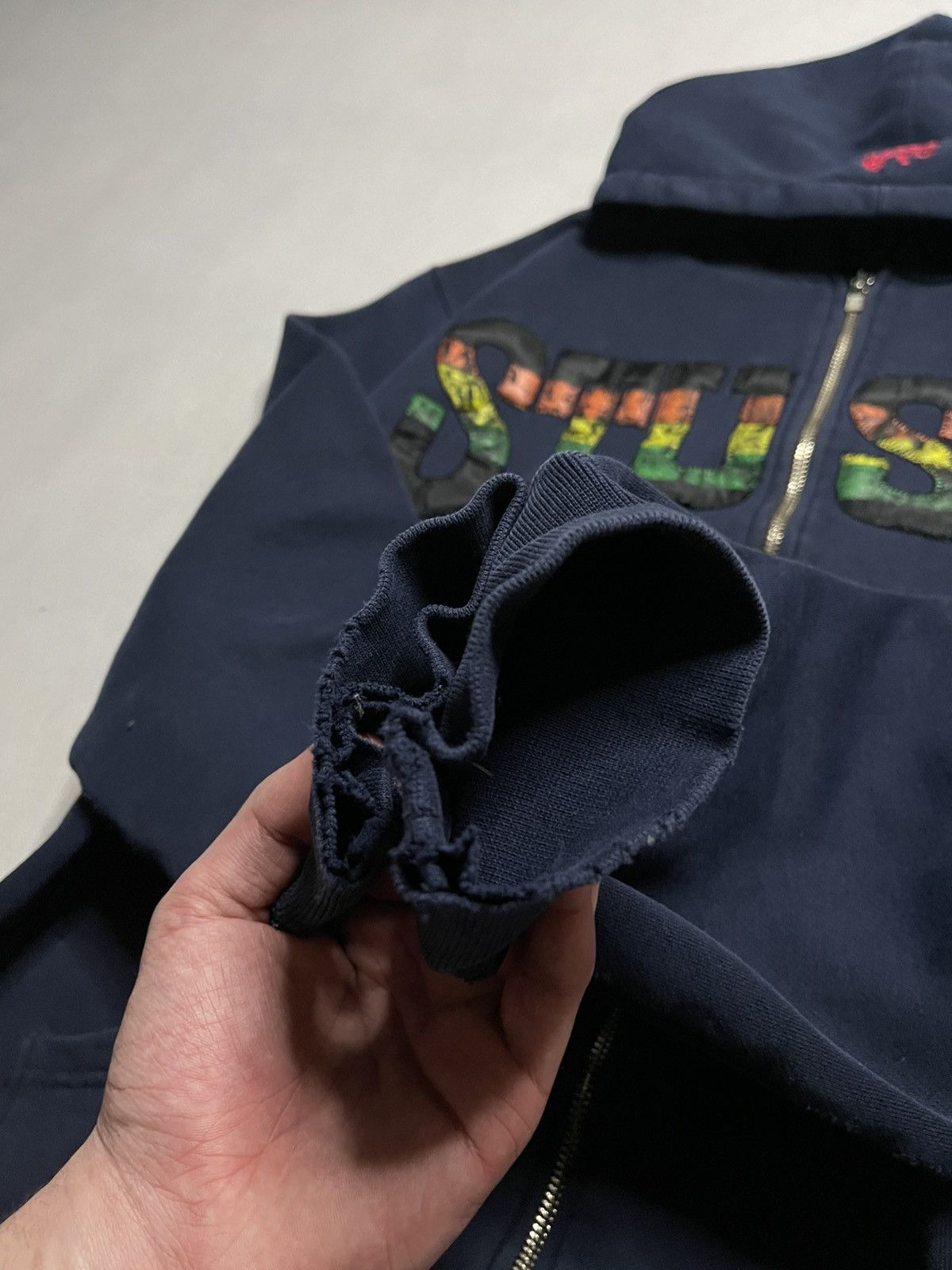 Stussy ‼️Vintage 90s Stussy Rasta Zip Hoodie + Stussy Rasta Scarf ‼️ Size US L / EU 52-54 / 3 - 14 Thumbnail