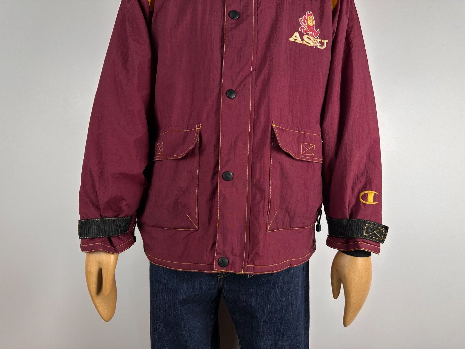 Champion Vintage Champion Arizona State Jacket Maroon Full-Zip Sz L Size US L / EU 52-54 / 3 - 4 Thumbnail