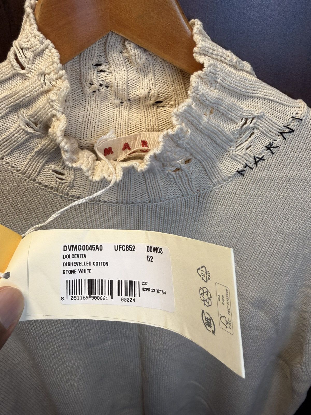 Marni Marni High Neck Damaged Knit Vest Size XXL / US 16-18 / IT 52-54 - 6 Thumbnail