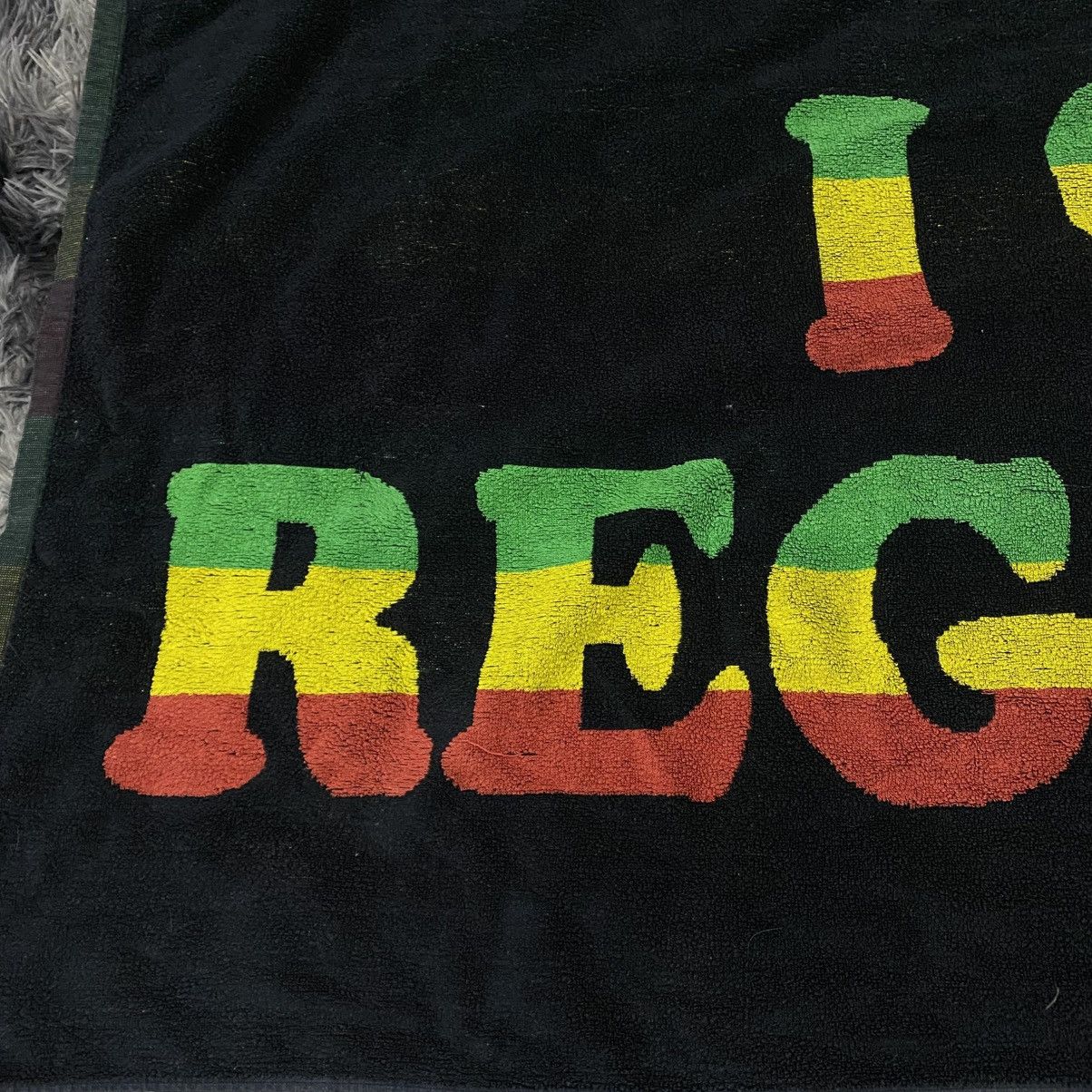 Vintage Long Towel i love reggae bob marley Size ONE SIZE - 2 Thumbnail