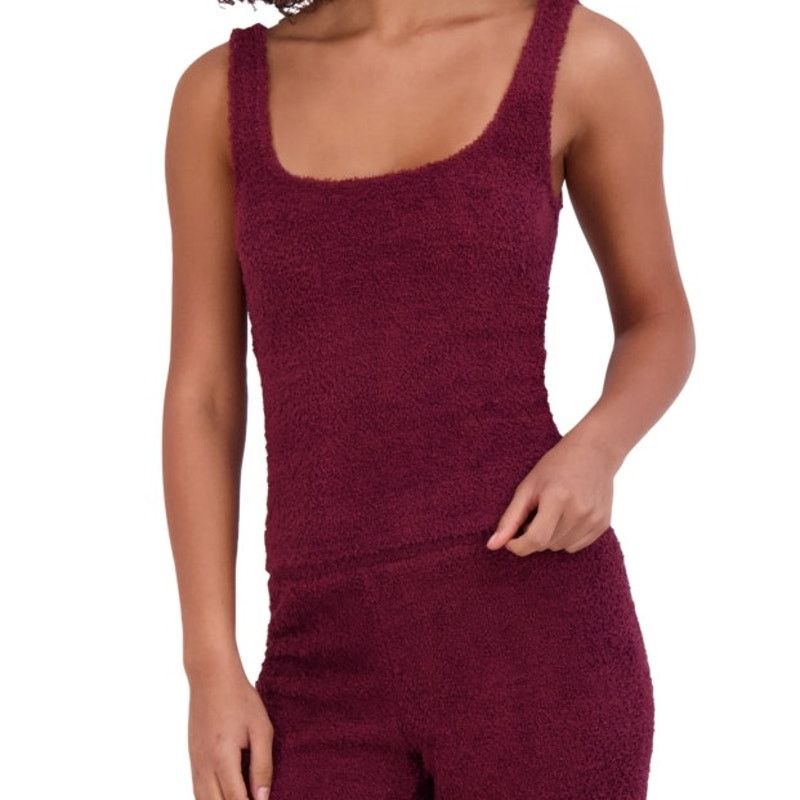 Steve Madden Steve Madden Scoop-Neck Chenille Sleep Tank Top wine, small Size S / US 4 / IT 40 - 1 Thumbnail