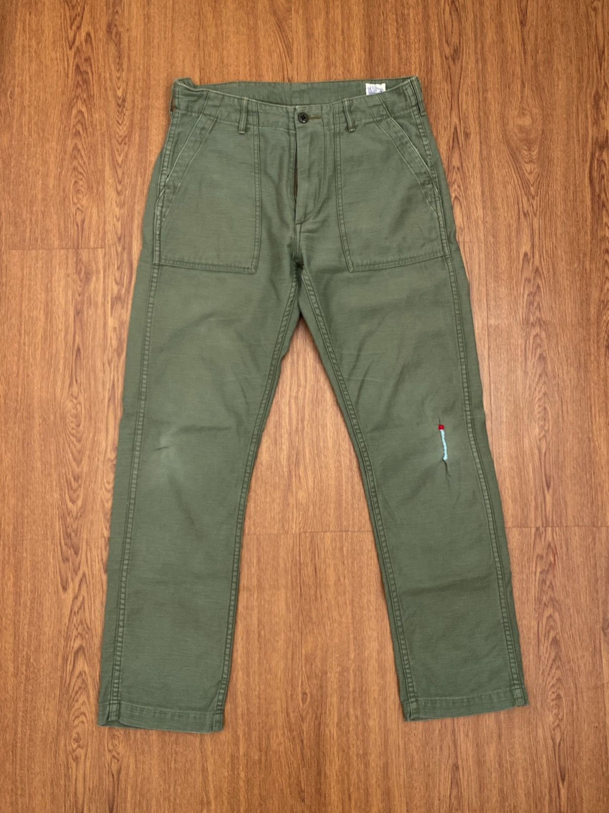 Image of Military x Orslow Fatigue Pants in Olive Green, Men's (Size 30)