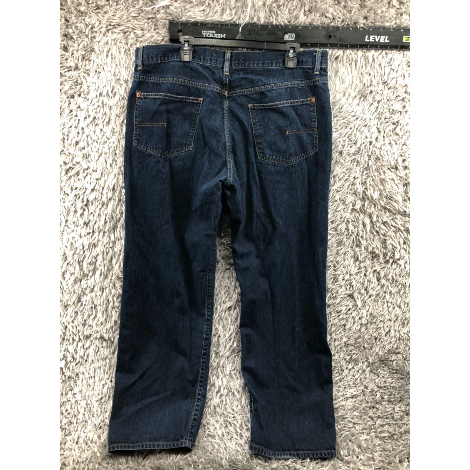 Calvin Klein Calvin Klein Straight Jeans Size 40 Mens Mid Rise Dark Wash Blue (Regular) 5-Pocket Denim Jeans Size US 40 / EU 56 - 5 Thumbnail